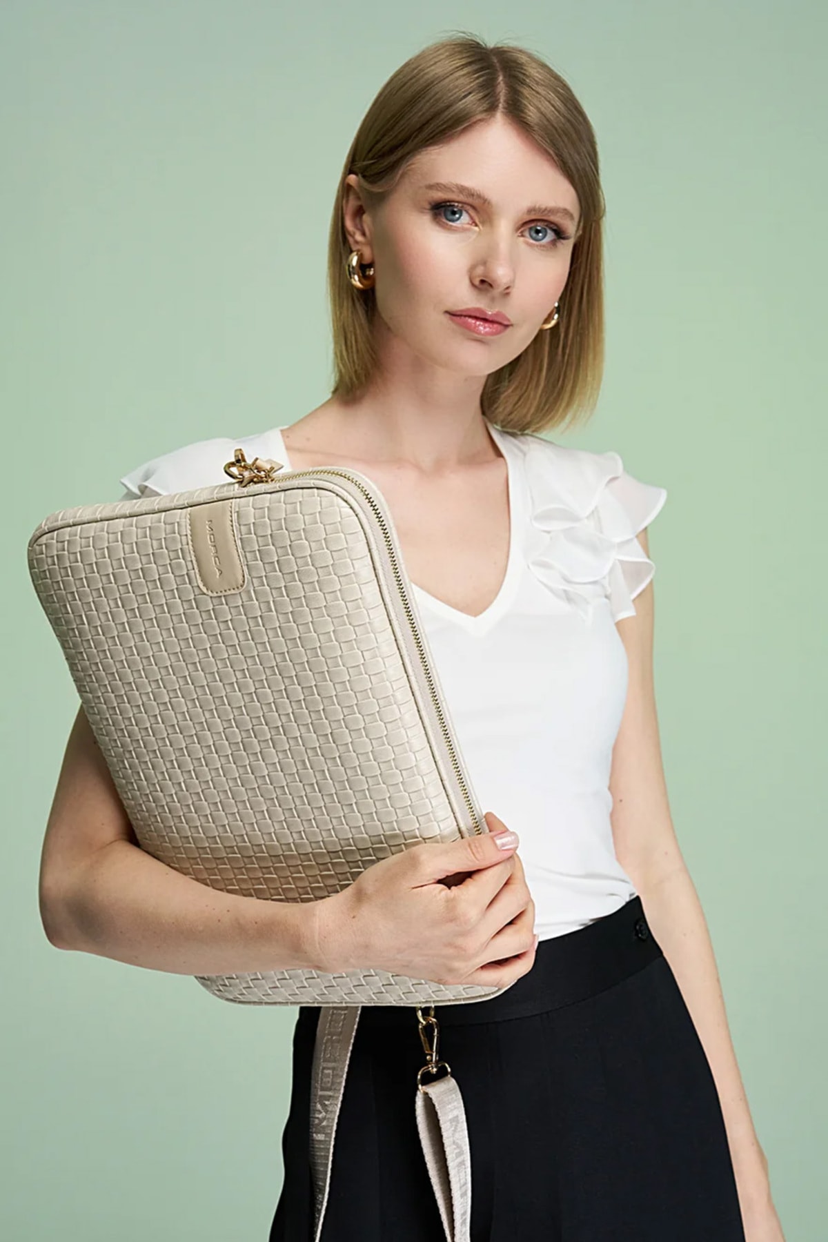 Macbook Air Pro 13.3" & 14" Inç Laptop Kılıfı Hasır Bej