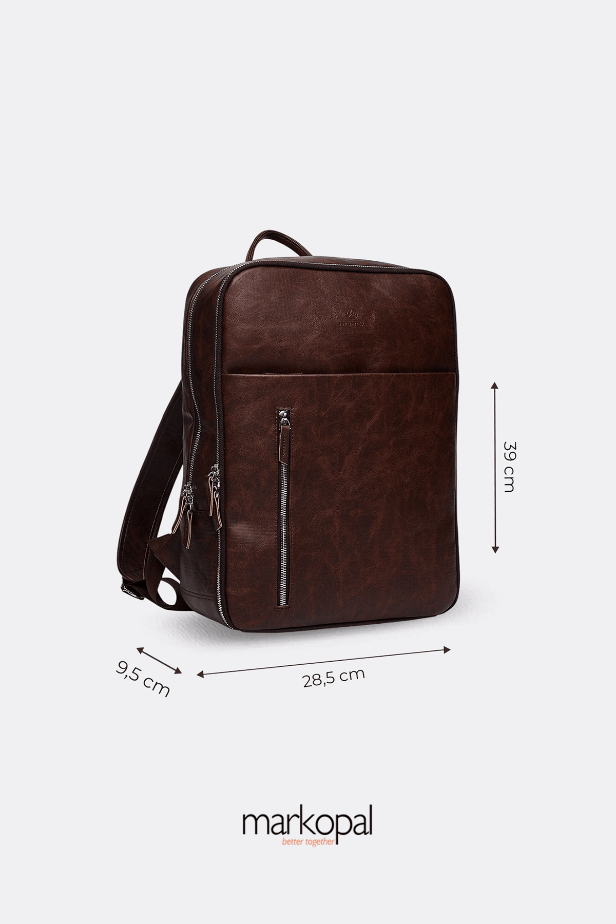 Organizer Premium Deri Sırt Laptop Çantası Unisex
