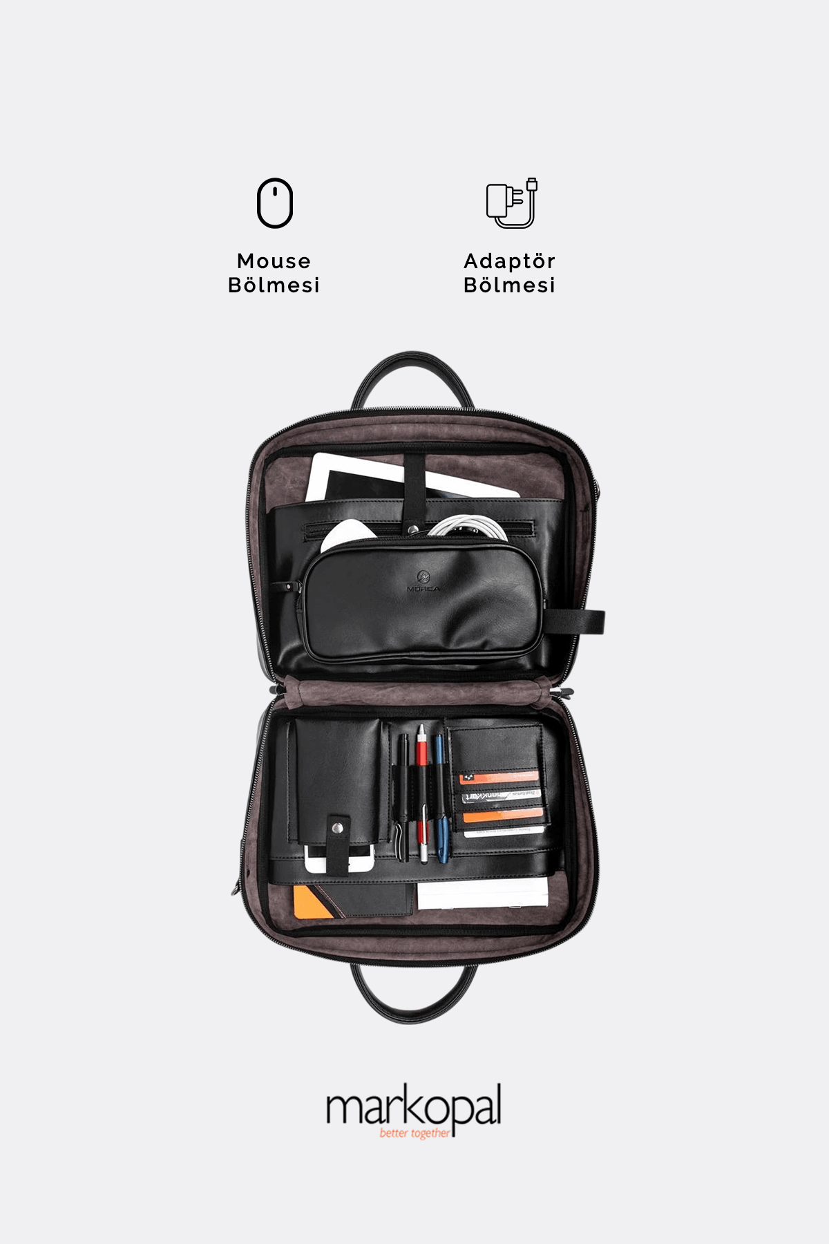 MORCA Unisex Organizer Macbook Evrak Çantası 13"-14" Uyumlu | Şık ve Fonksiyonel
