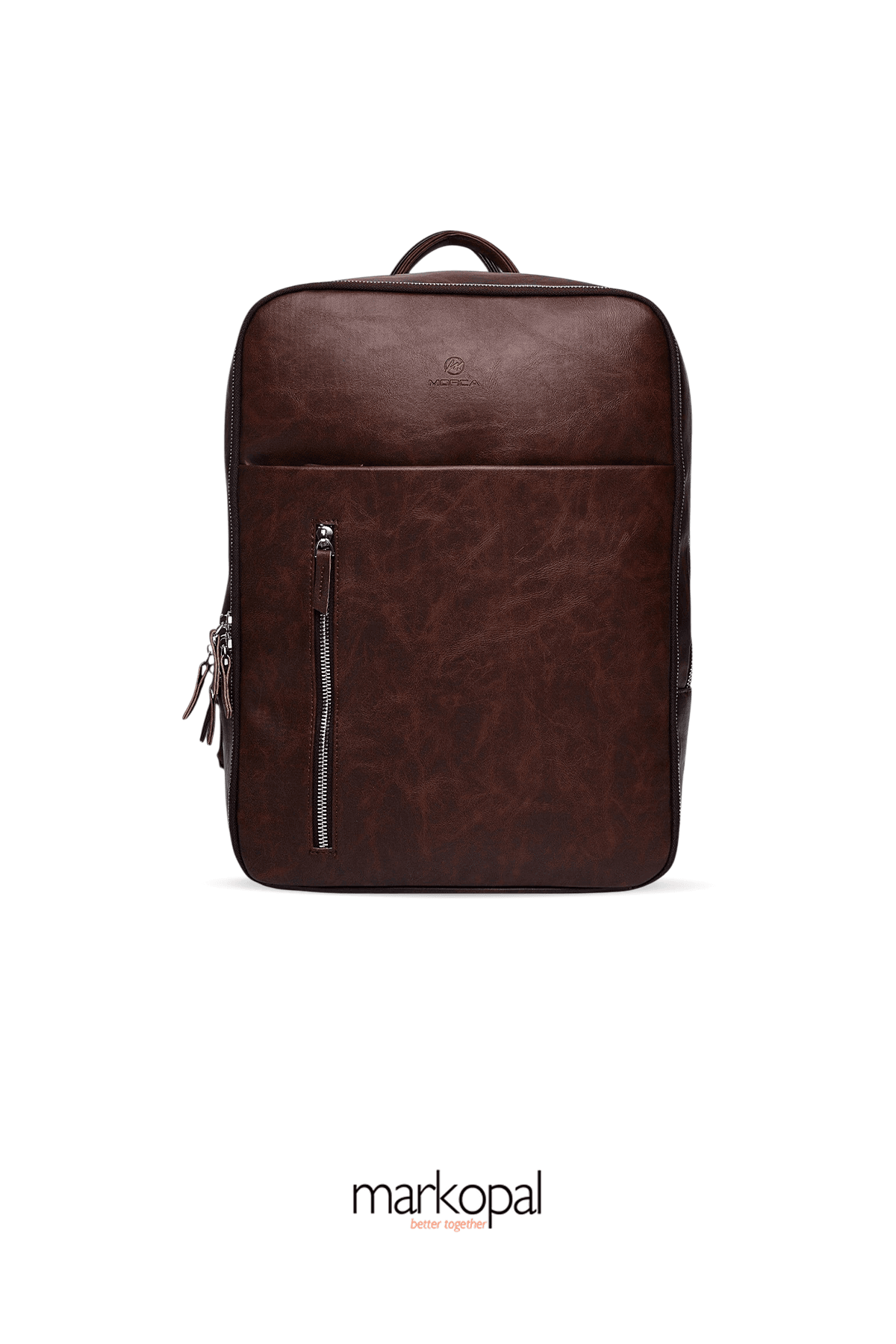 Organizer Premium Deri Sırt Laptop Çantası Unisex main variant image