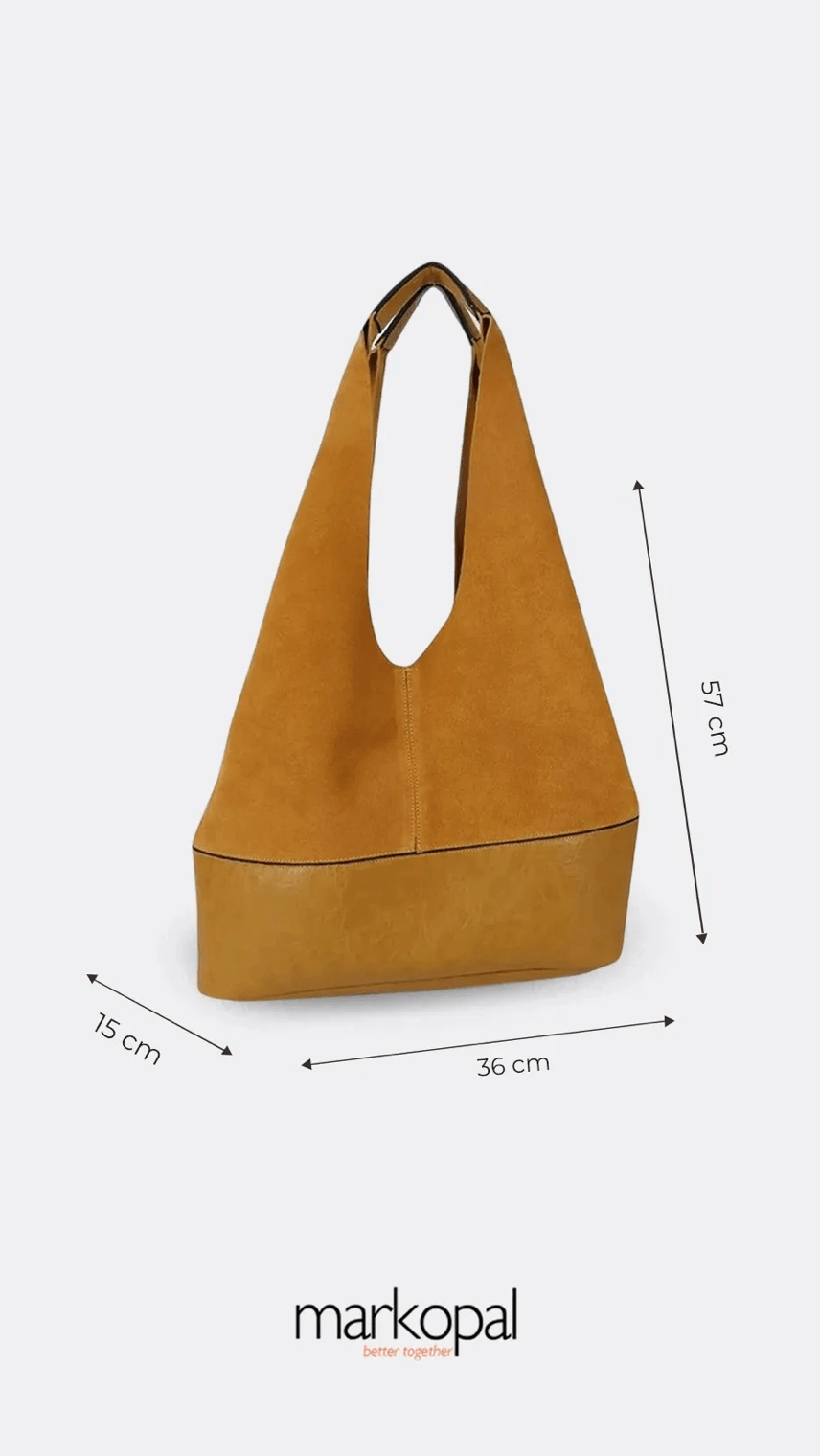 MORCA Genuine Suede Slouchy Shoulder Bag