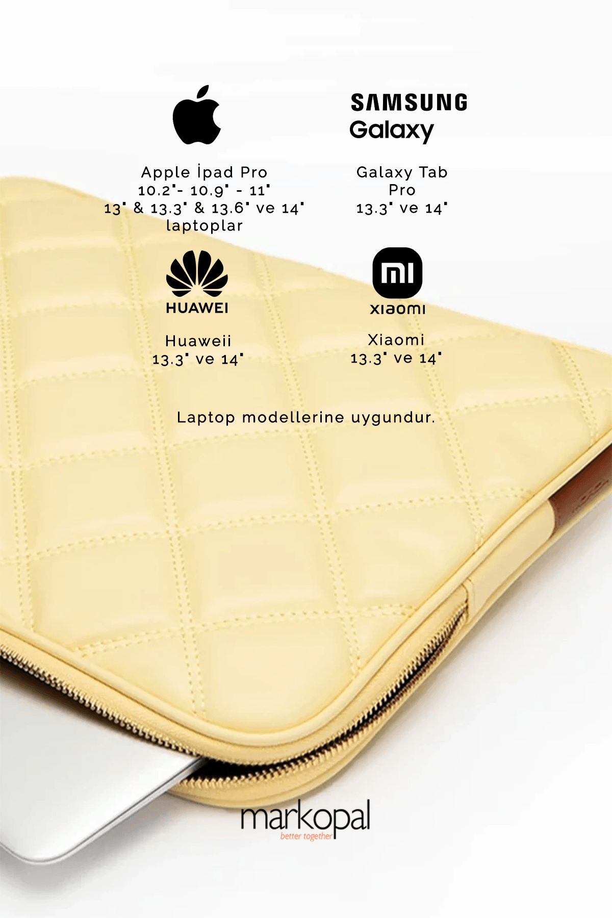 MORCA - Macbook Air- Pro 13 & 14 Inç Laptop Kılıfı Kapitone Askısız