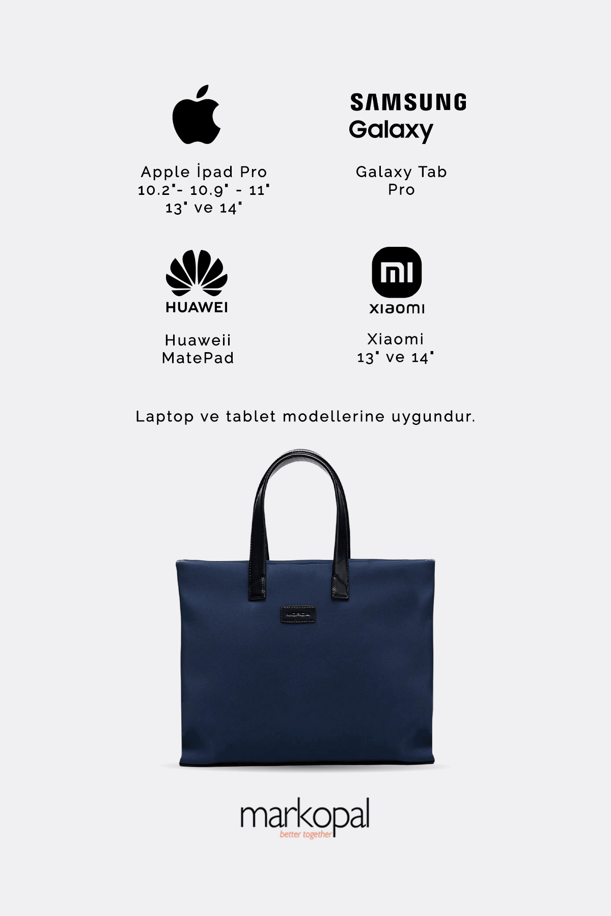 13-14 İnç Laptop Uyumlu Kadın Evrak Çantası - Casual Tasarım