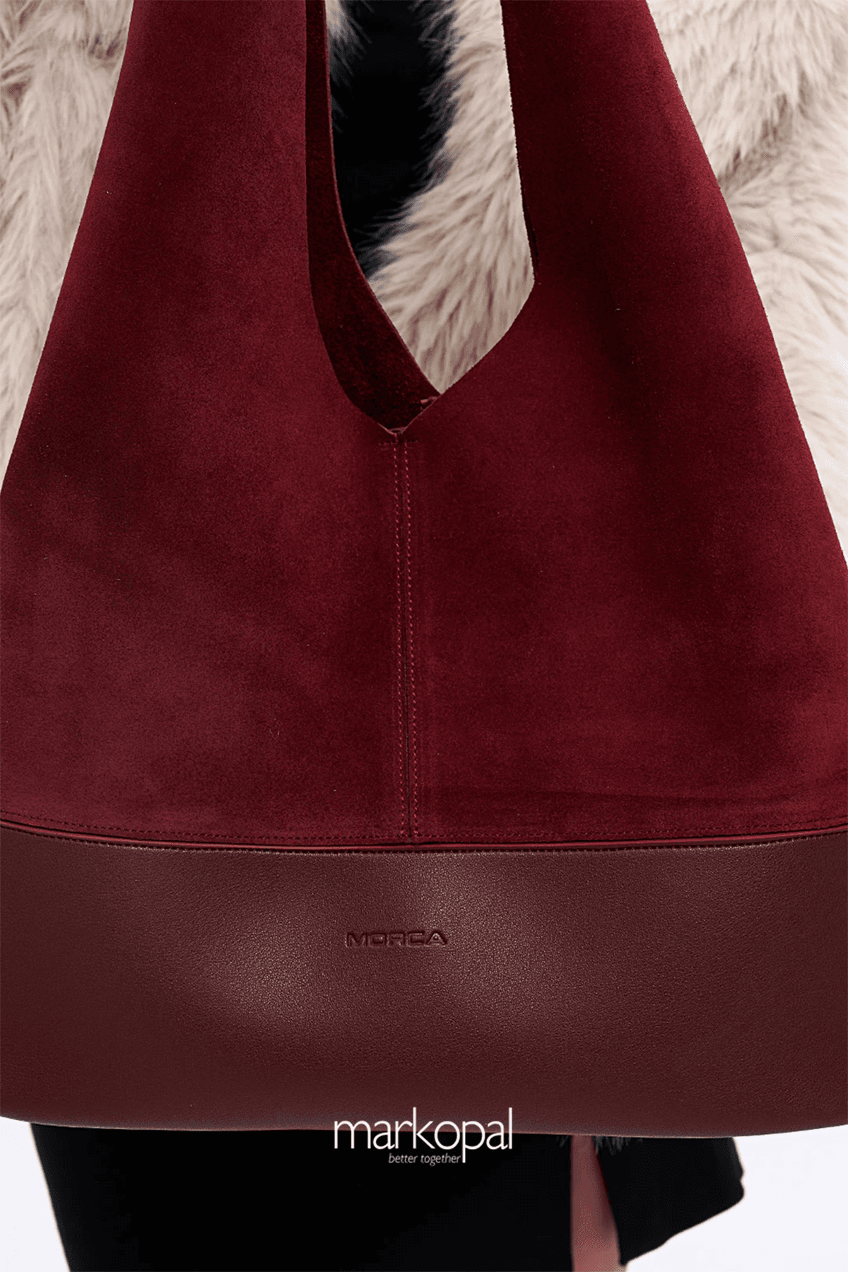 MORCA Genuine Suede Slouchy Shoulder Bag
