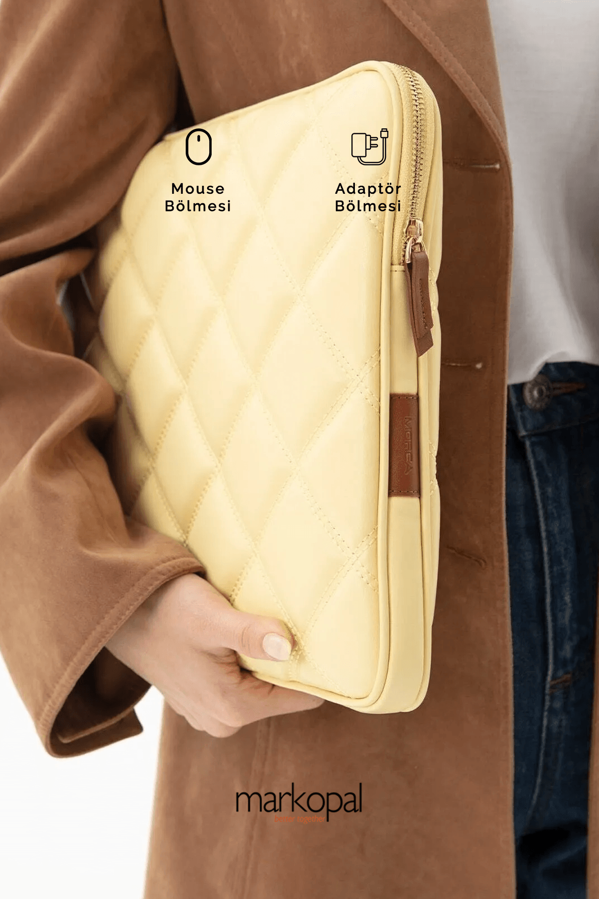 MORCA - Macbook Air- Pro 13 & 14 Inç Laptop Kılıfı Kapitone Askısız