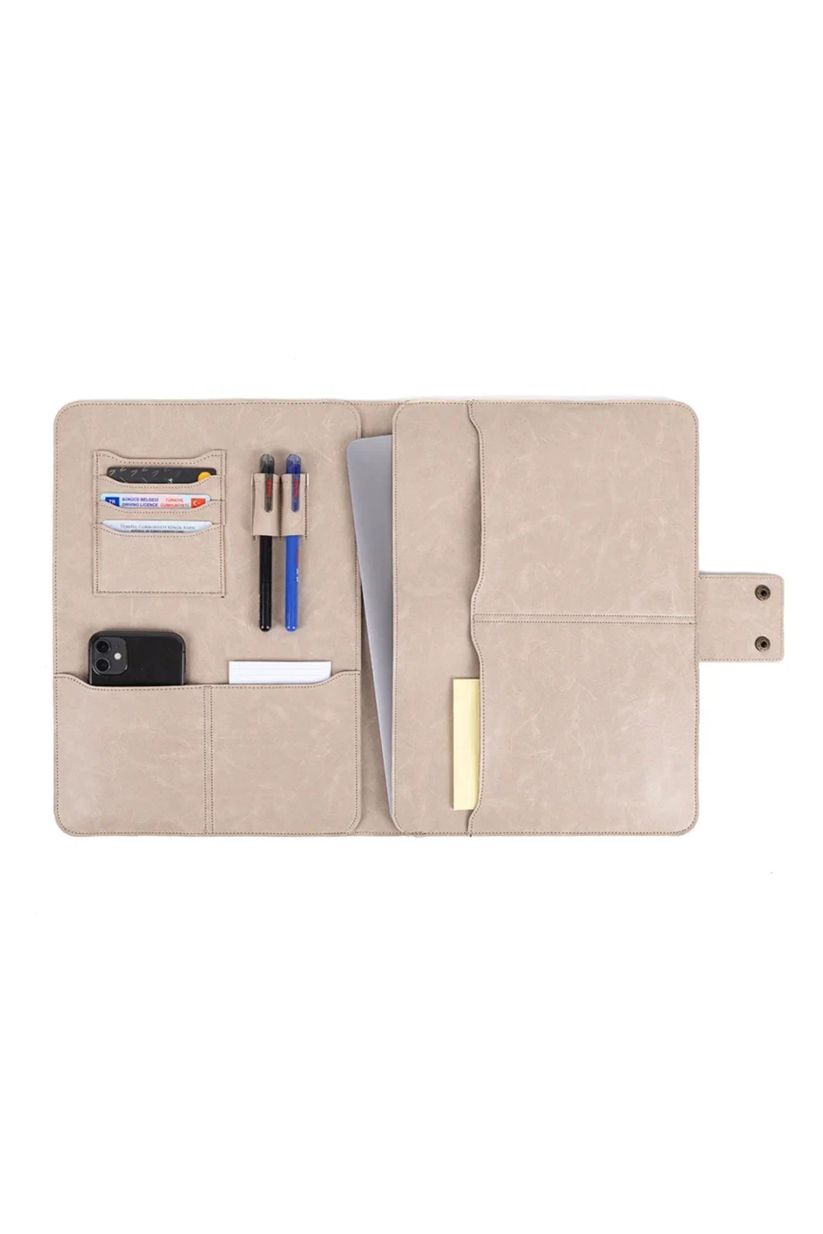 Macbook Air Pro 13-14 Inç Organizer Evrak & Laptop & Tablet Çantası Bej