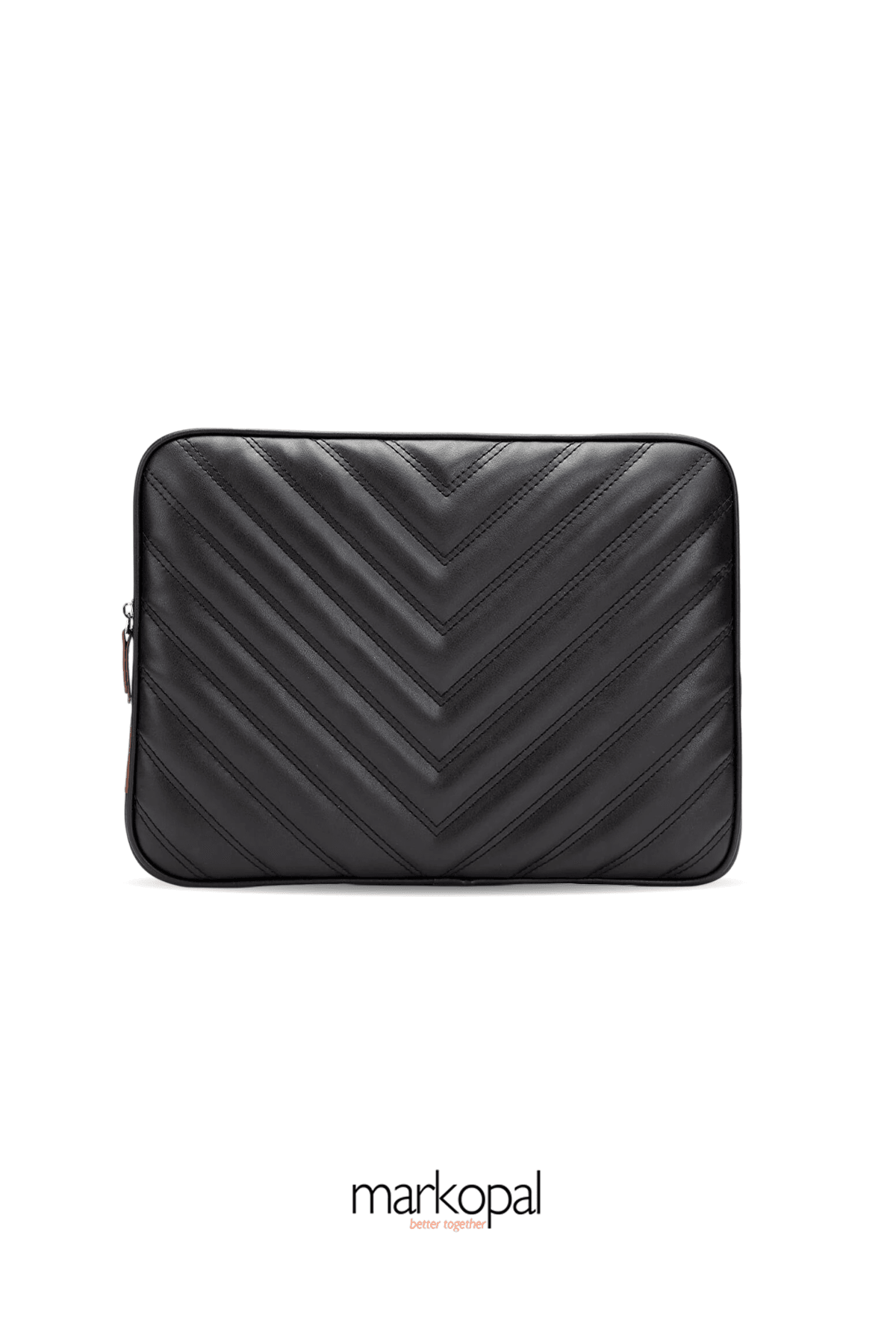 MORCA Omuz Askılı Notebook Çanta Tablet Laptop Kılıfı  13"-14" V Model Deri Siyah
