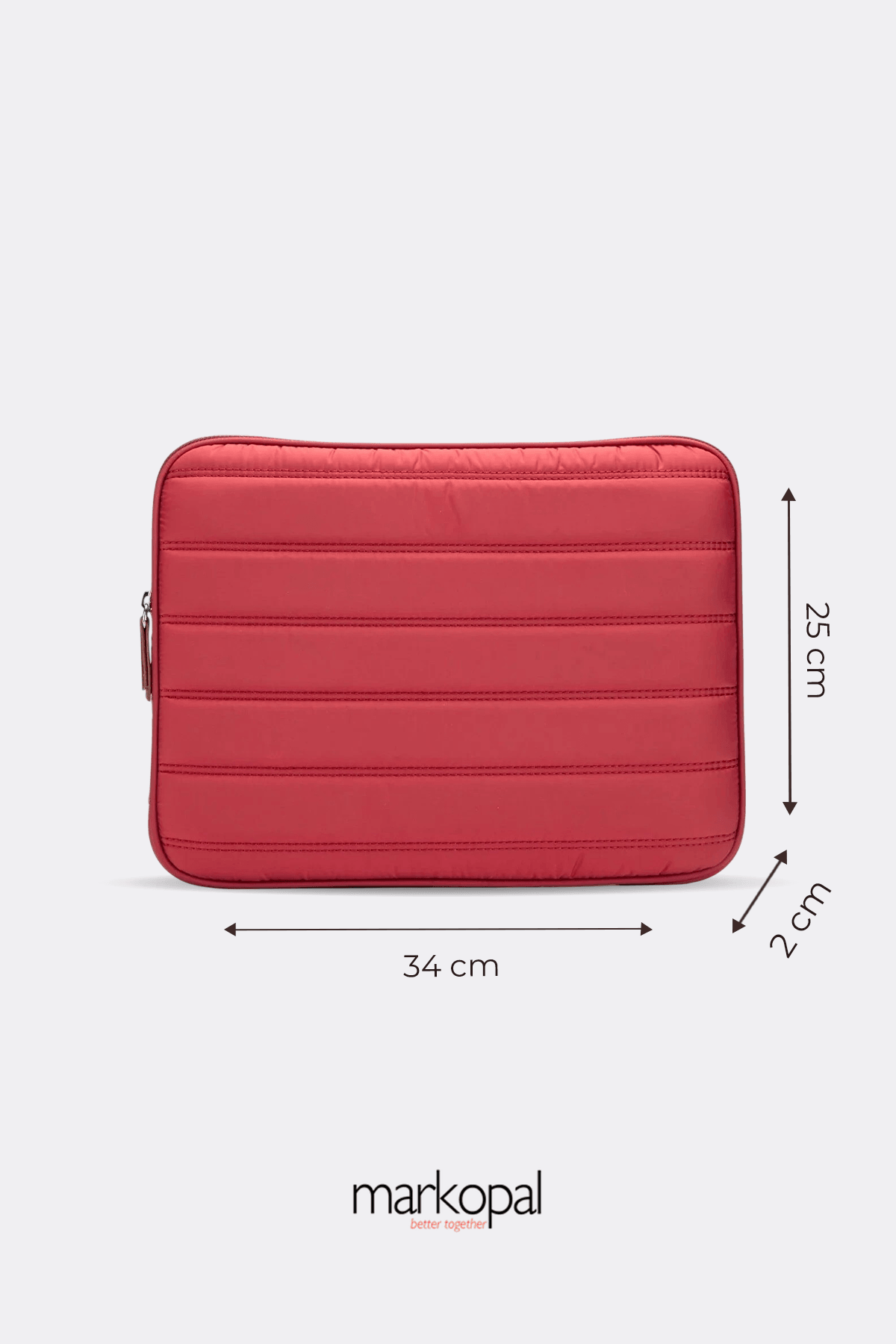 MORCA Macbook Kılıf Notebook Çanta Tablet Laptop Kılıfı 13"-14" Çizgili Su Geçirmez Kumaş Bej