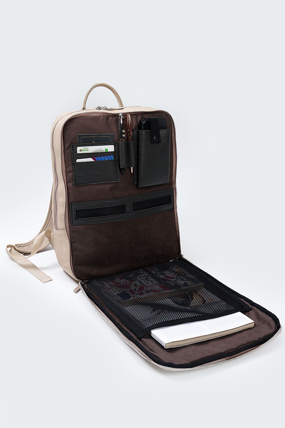 MORCA Organizer Premium Deri Sırt Laptop Çantası Unisex