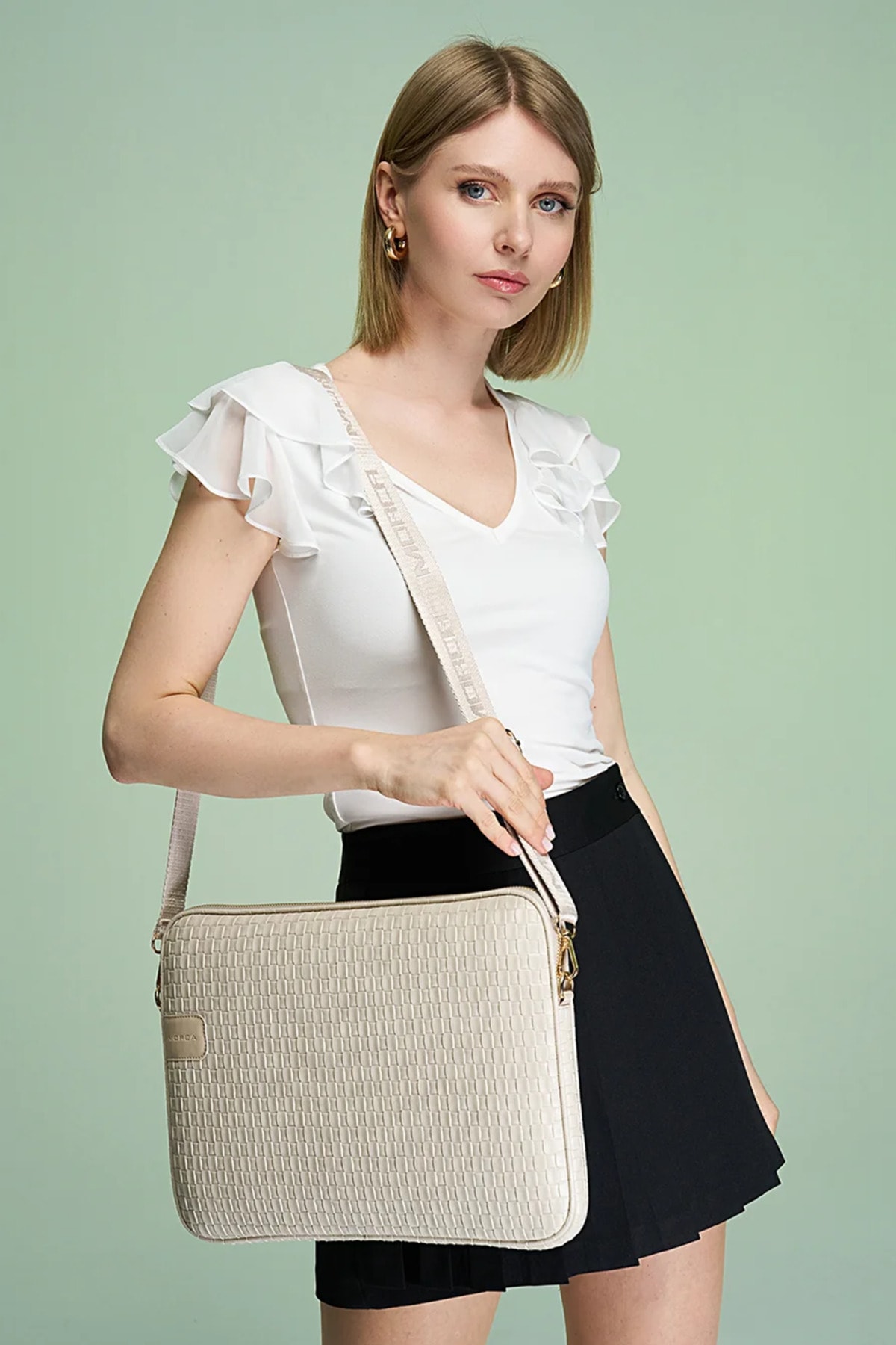 Macbook Air Pro 13.3" & 14" Inç Laptop Kılıfı Hasır Bej