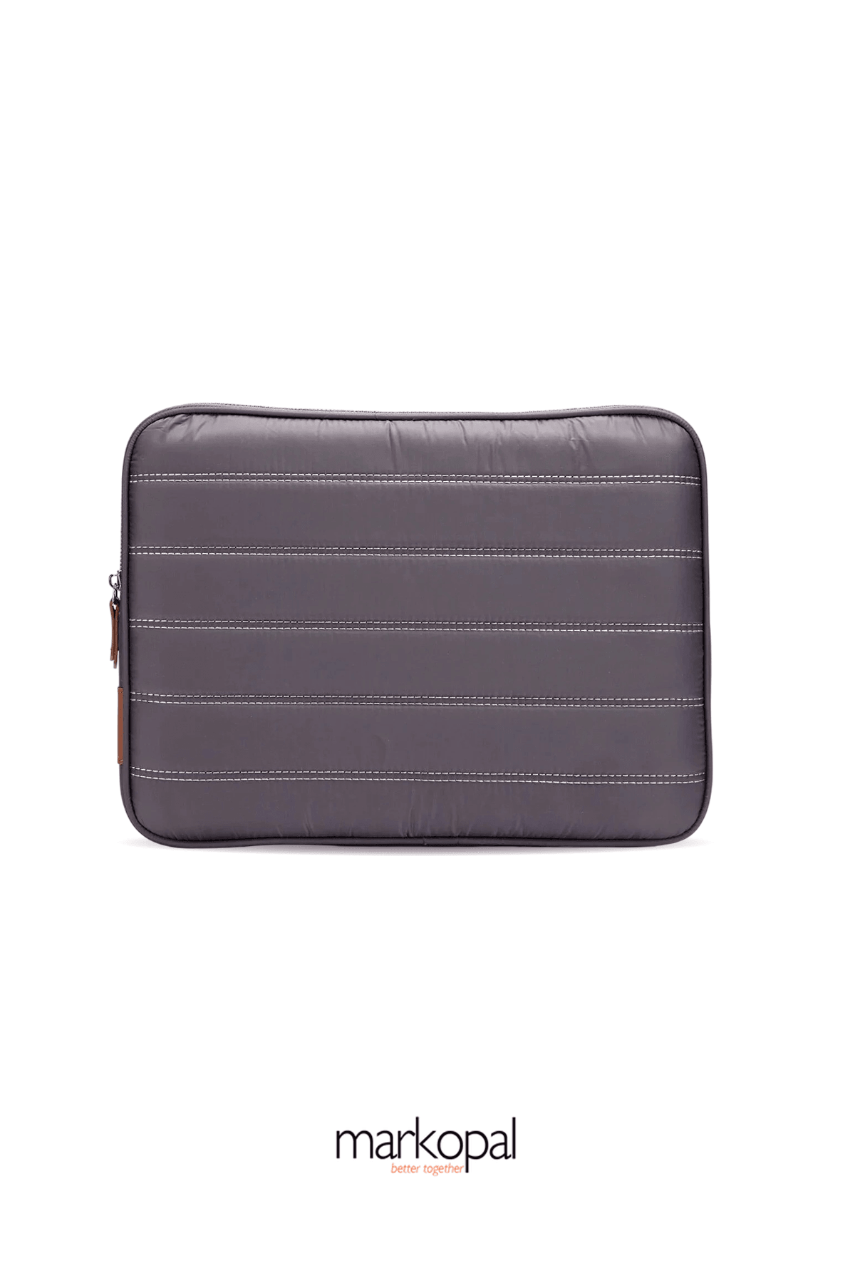 MORCA Macbook Kılıf Notebook Çanta Tablet Laptop Kılıfı 13"-14" Çizgili Su Geçirmez Kumaş Bej main variant image