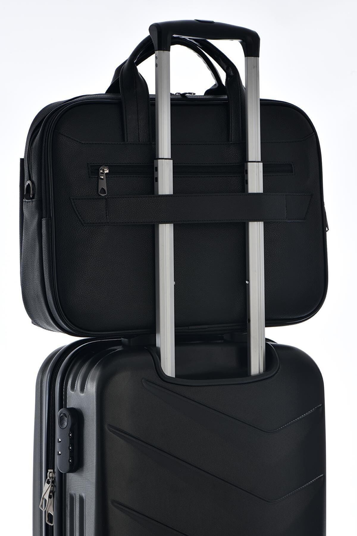 Morca Unisex Laptop Briefcase | 15.6" Vegan Leather, Waterproof Business Bag
