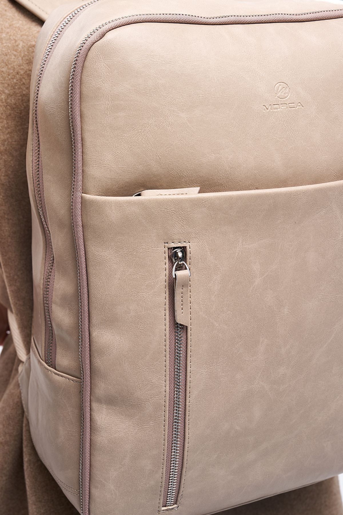 MORCA Organizer Premium Deri Sırt Laptop Çantası Unisex