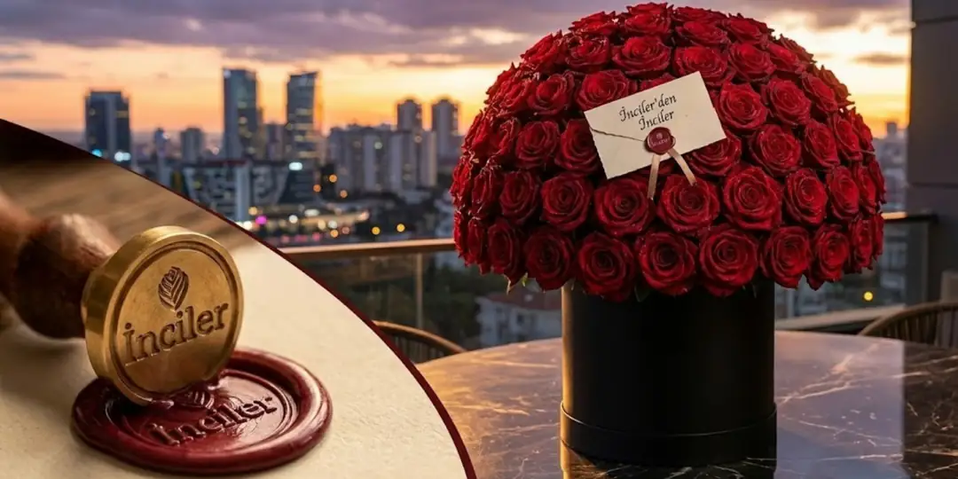 Duygunun Mühürlenmesi ve Buluşma: Notun üzerine basılan mühür mumu detayı ve ardından çiçeğin tüm görkemiyle Ataşehir manzarasına karşı teslimata hazır hali.