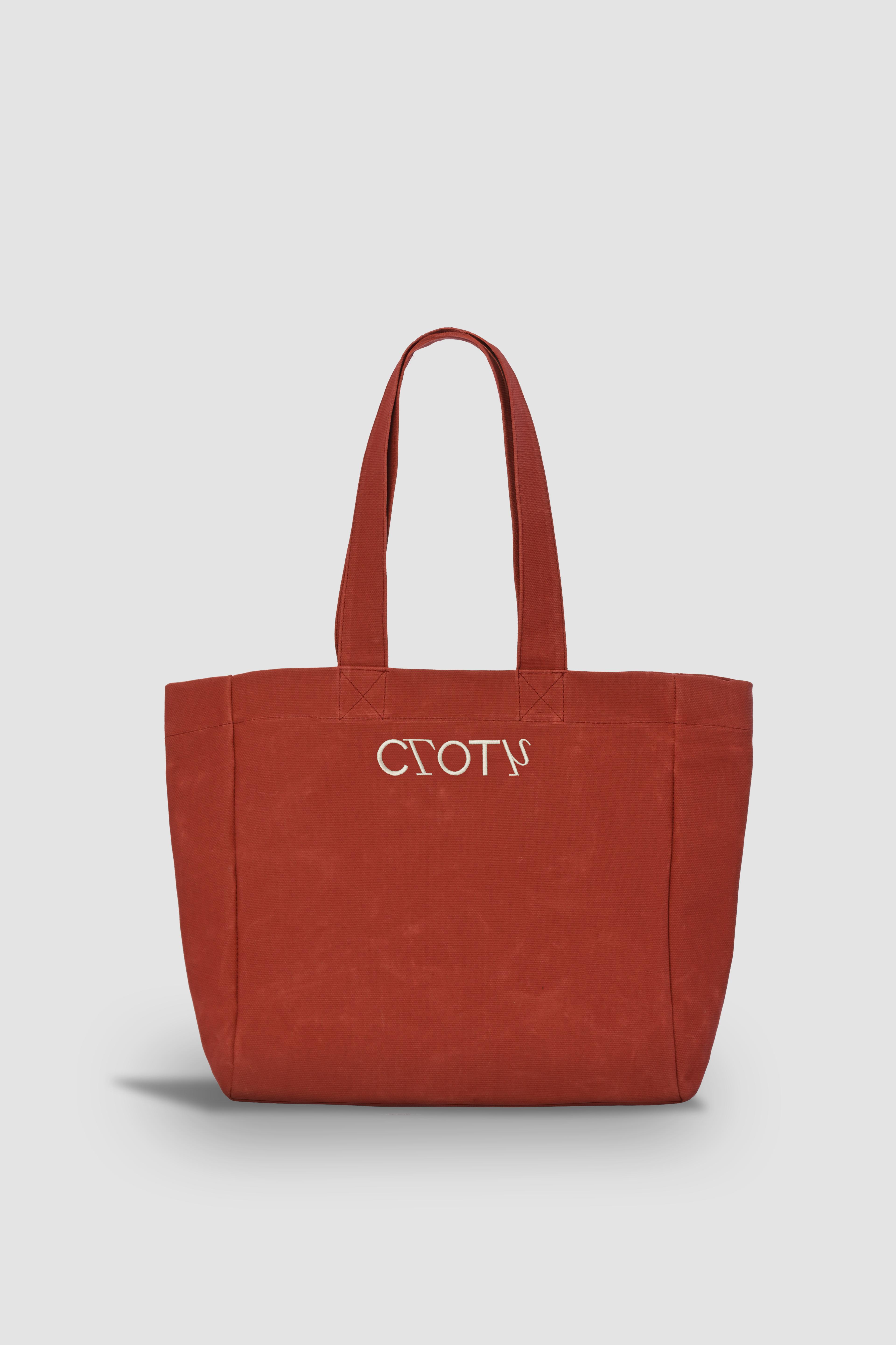 Baggy Tote Bag (Maxi) - Maroon Red