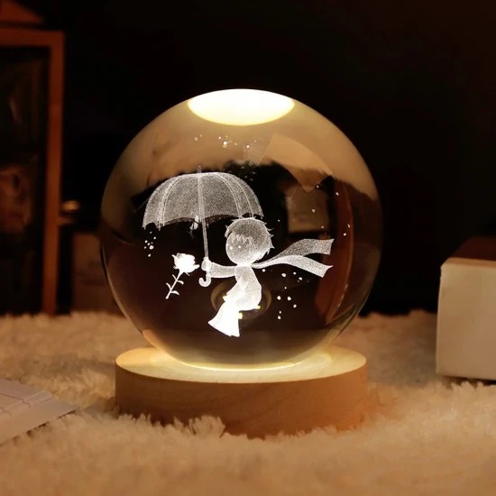 ✨ Sihirli Küre Gece Lambası 🌟 Işıklı Büyüyle Odanızı Aydınlatın! 🌙