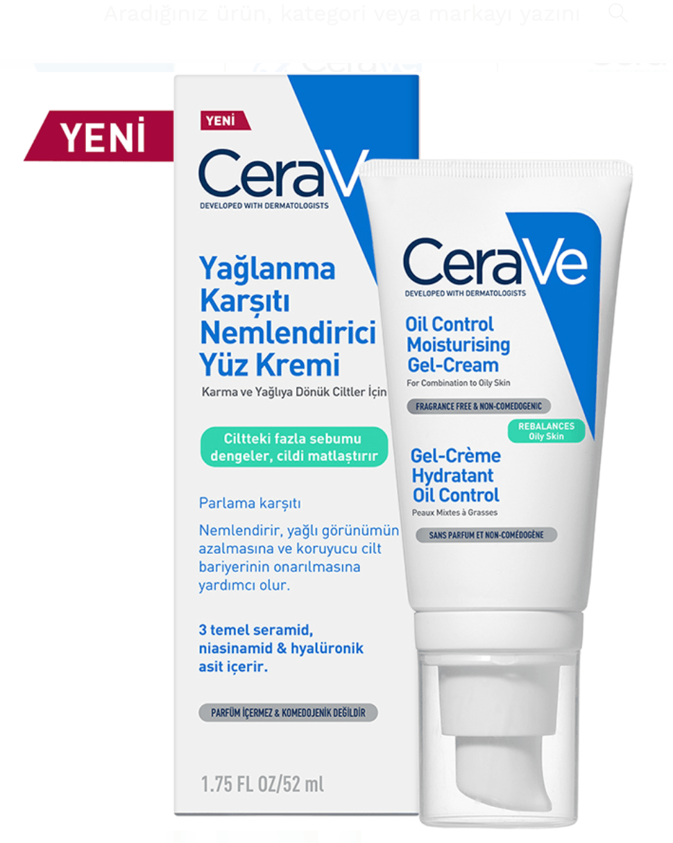 CeraVe Yağlanma Karşıtı Nemlendirici Yüz Kremi 52 ml