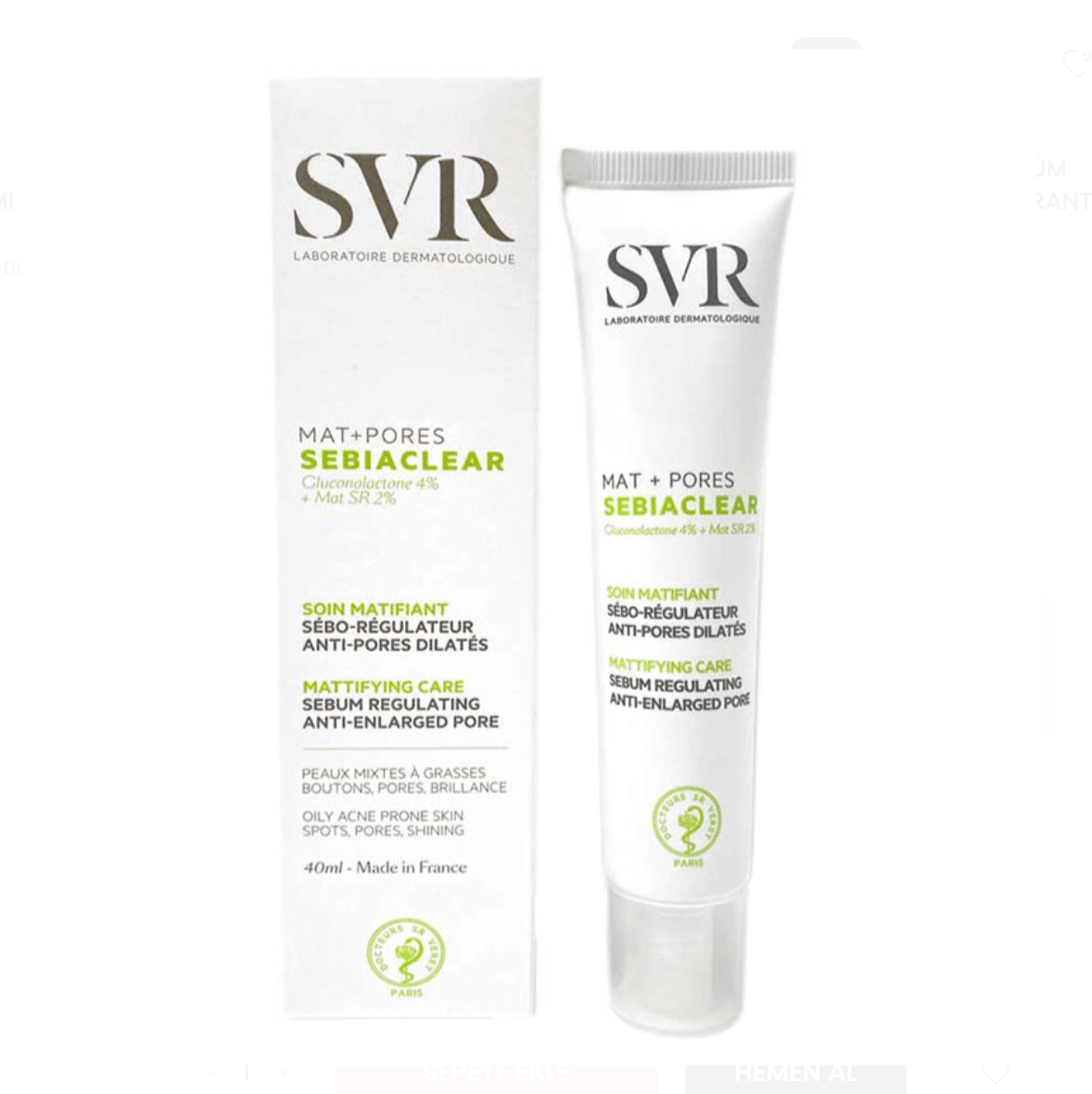 SVR Sebiaclear Mat+Pores Cream 40ml