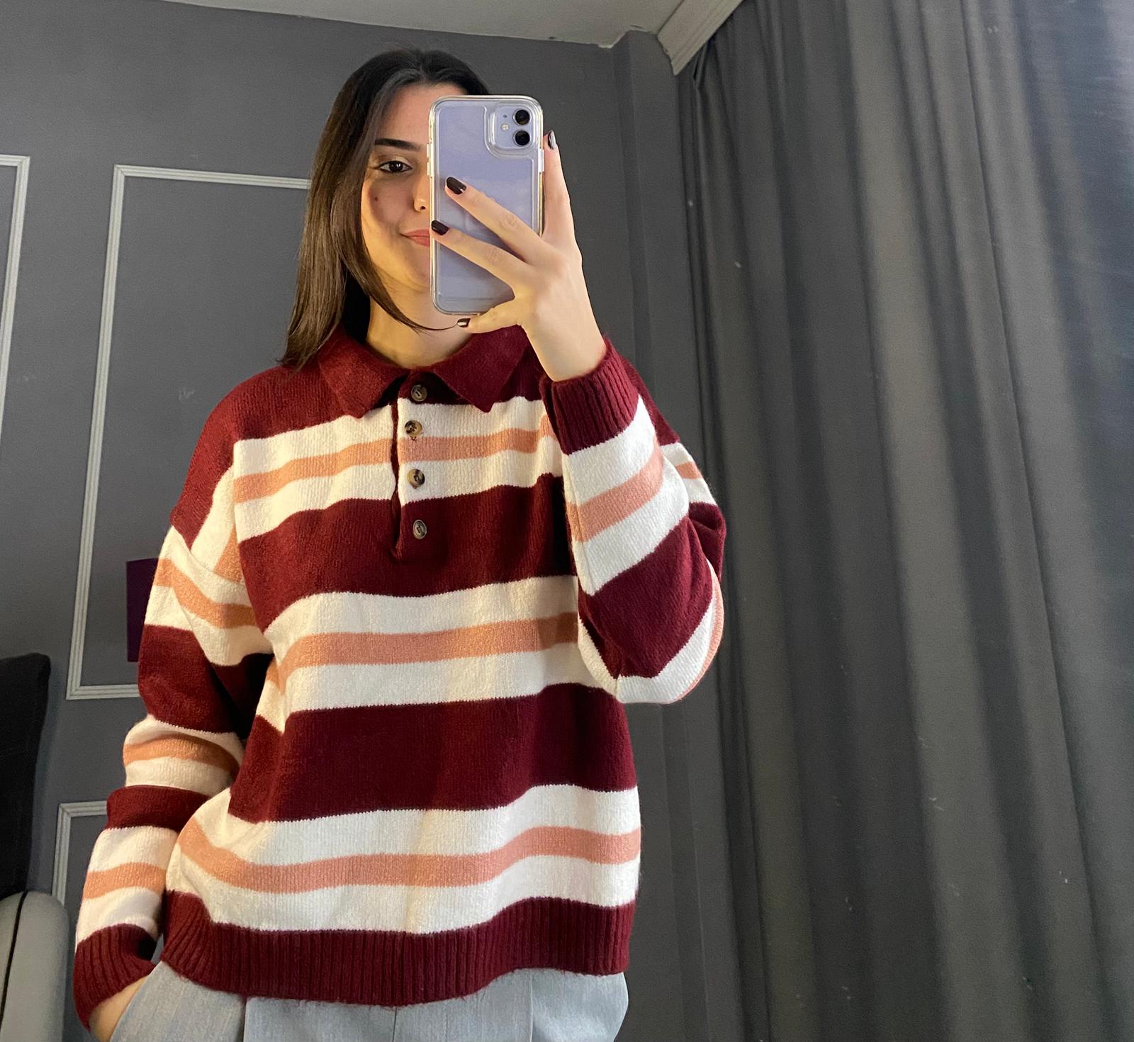 Moresse Çizgili Yumoş Triko 