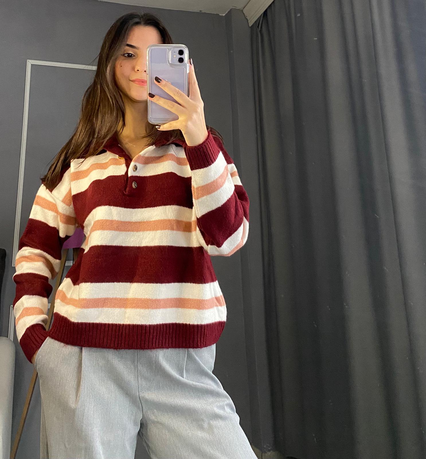 Moresse Çizgili Yumoş Triko 