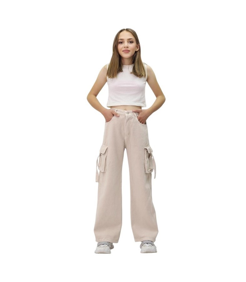 KETEN KIZ PANTOLON