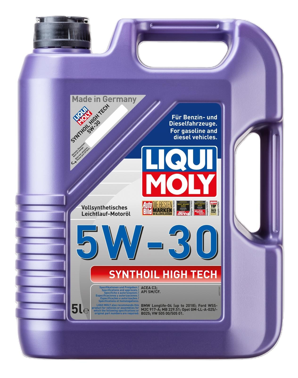 LIQUI MOLY 5W30 Synthoil High Tech Tam Sentetik Motor Yağı 5 Litre