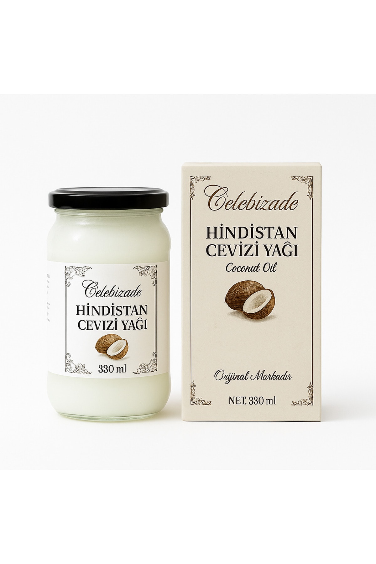 Hindistan Cevizi Yağı 330 ml – Soğuk Sıkım & Saf