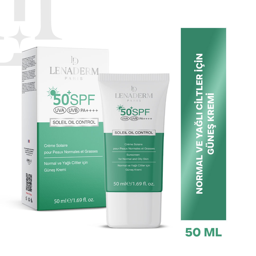 Lenaderm Soleil Oil Control Yağlı ve Normal Ciltler İçin Güneş Kremi