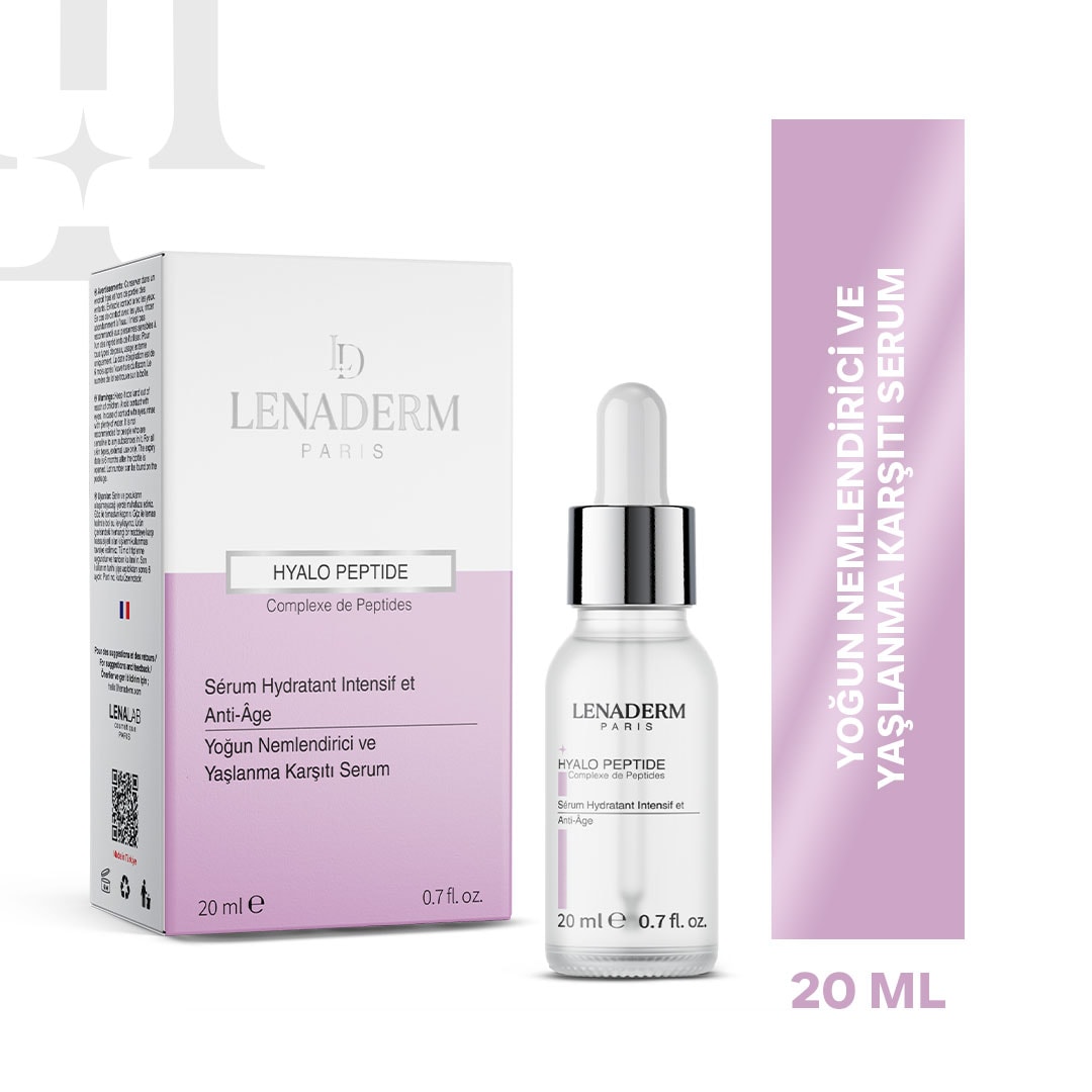 Lenaderm Hyalo Peptide Yoğun Nemlendirici ve Yaşlanma Karşıtı Cilt Bakım Serumu