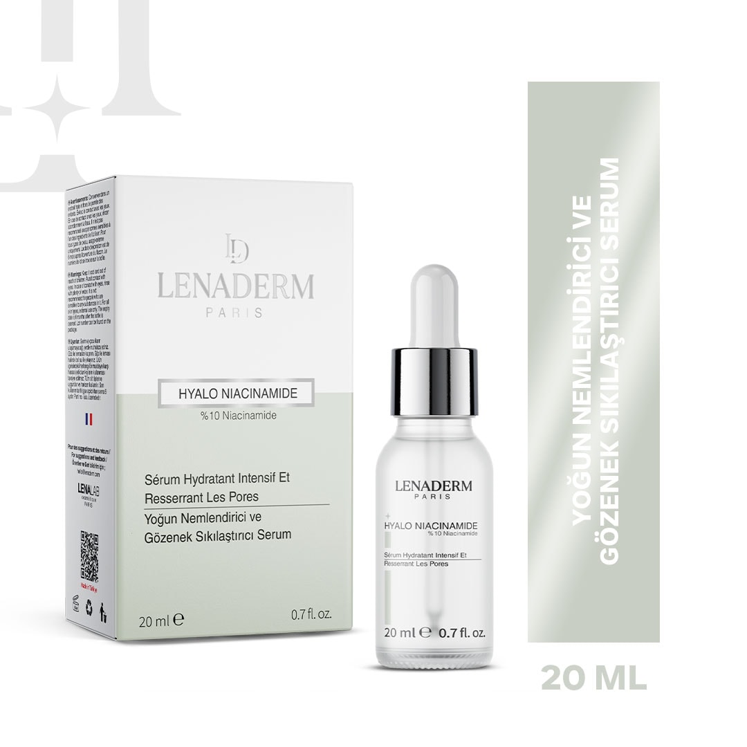 Lenaderm Hyalo Niacinamide Nemlendirici ve Gözenek Sıkılaştırıcı Cilt Bakım Serumu