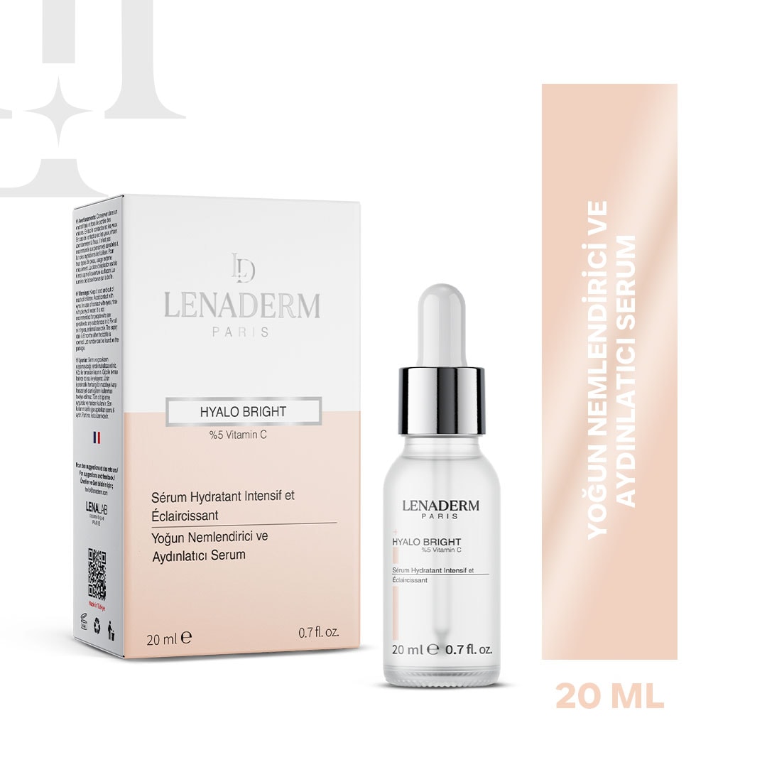 Lenaderm Hyalo Bright Aydınlatıcı ve Nemlendirici Cilt Bakım Serumu