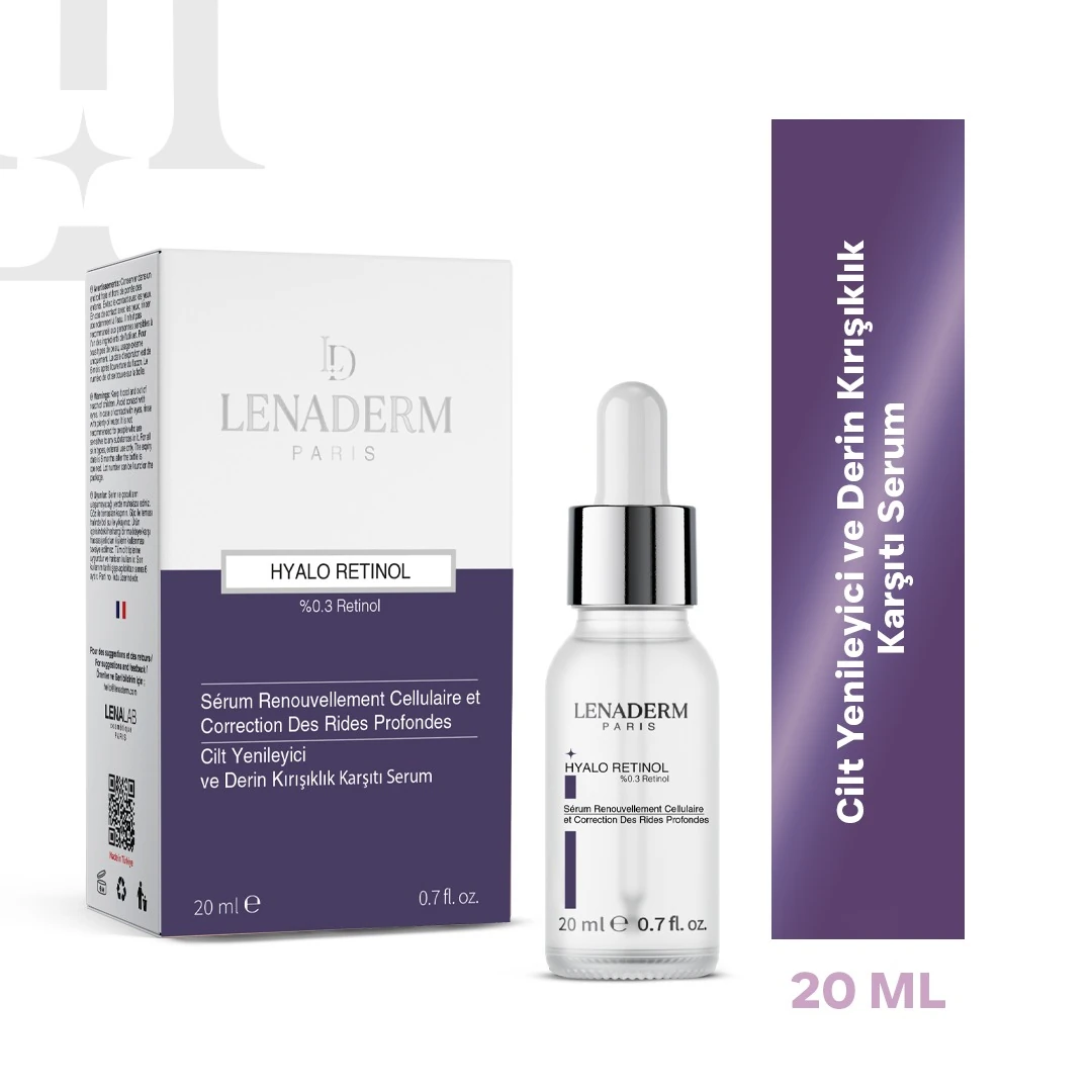 Lenaderm Hyalo Retinol Cilt Yenileyici ve Derin Kırışıklık Karşıtı Serum