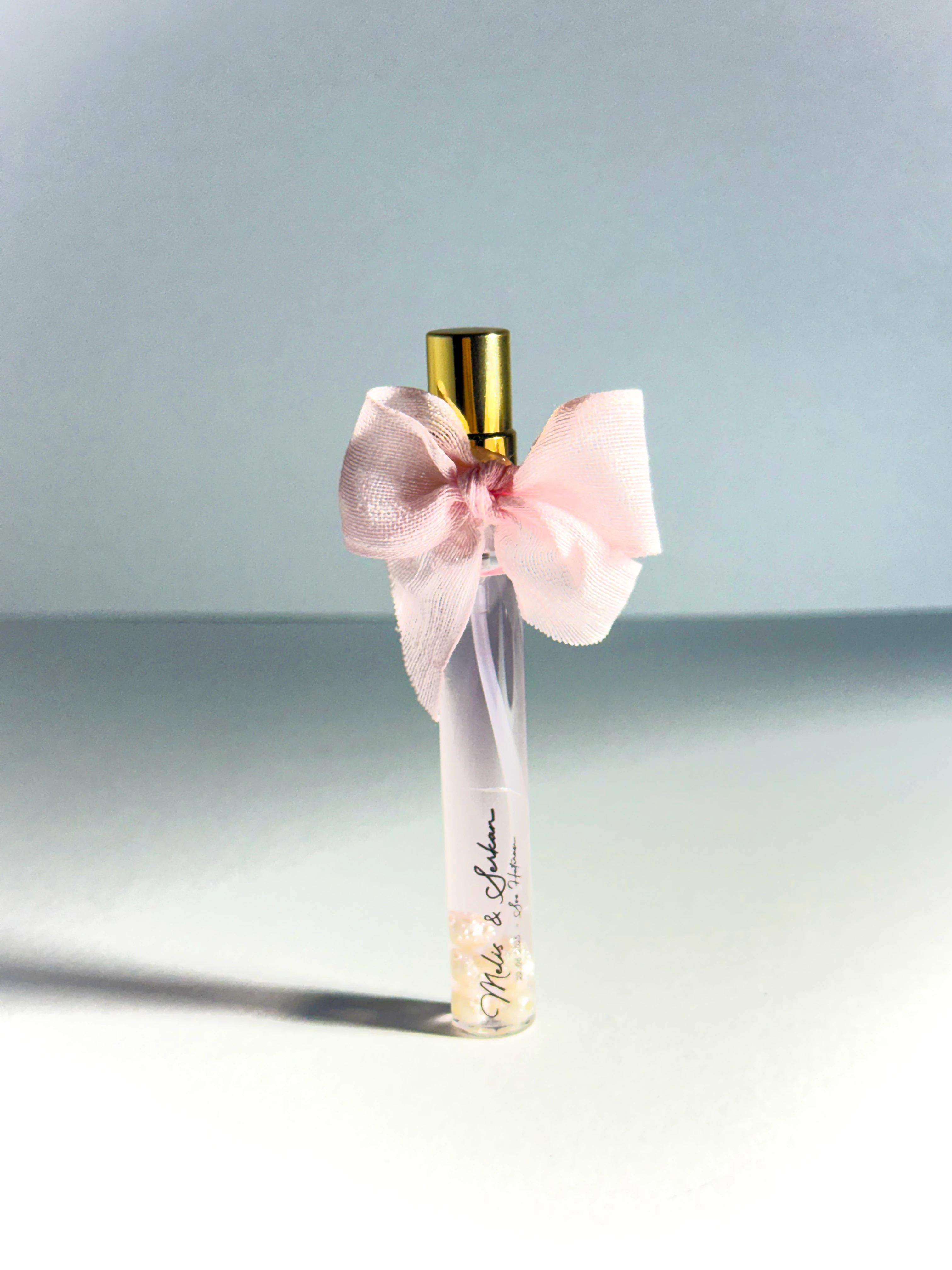 Fısfıs Cam Şişede Dekoratif Kolonya - Pembe- 20 Adet -Söz, Nişan, Düğün, Doğum Hediyelikleri