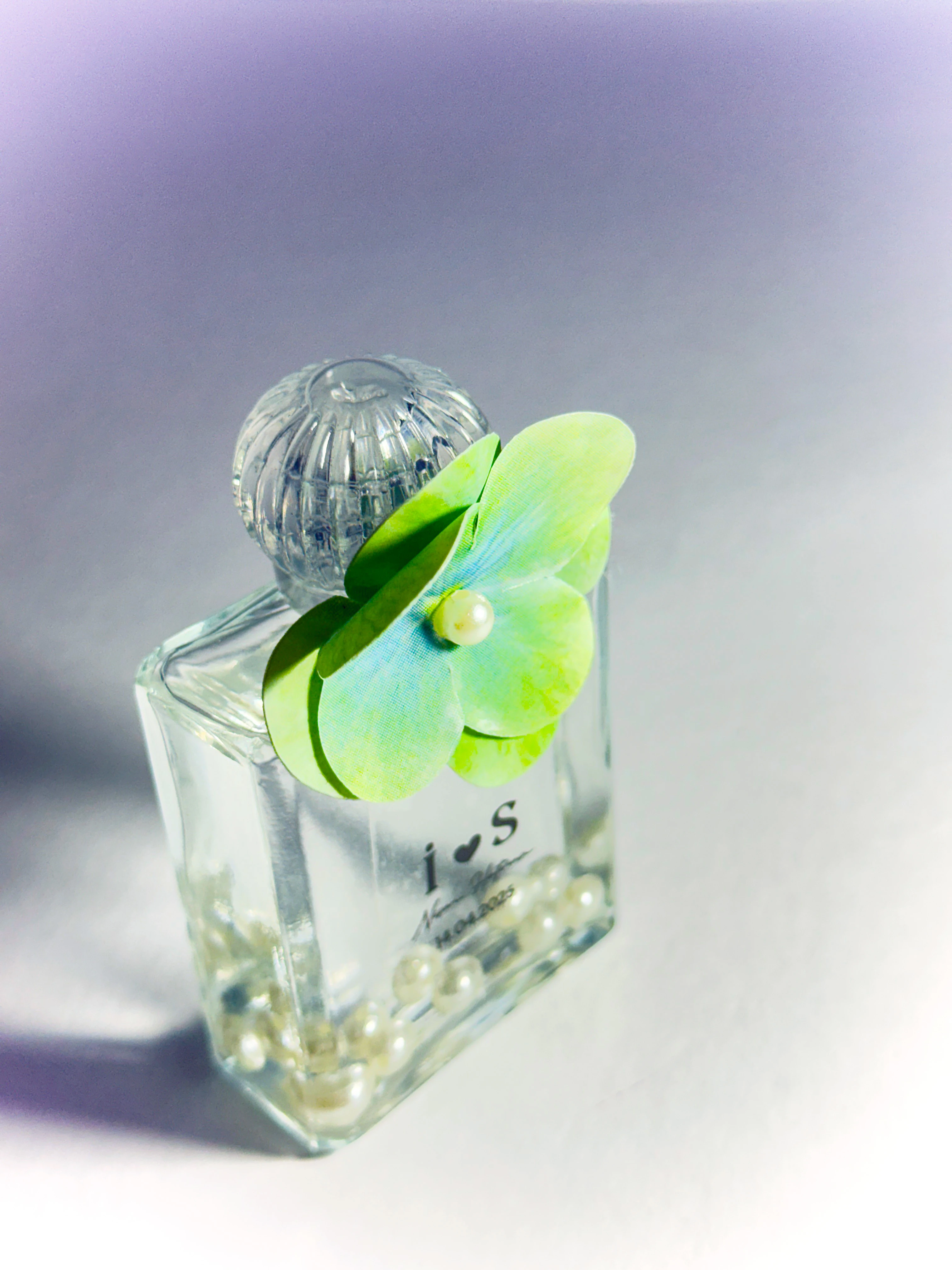 Cam Şişede Dekoratif Kolonya - Soft Yeşil - 20 Adet - Söz, Nişan, Düğün Hediyelikleri