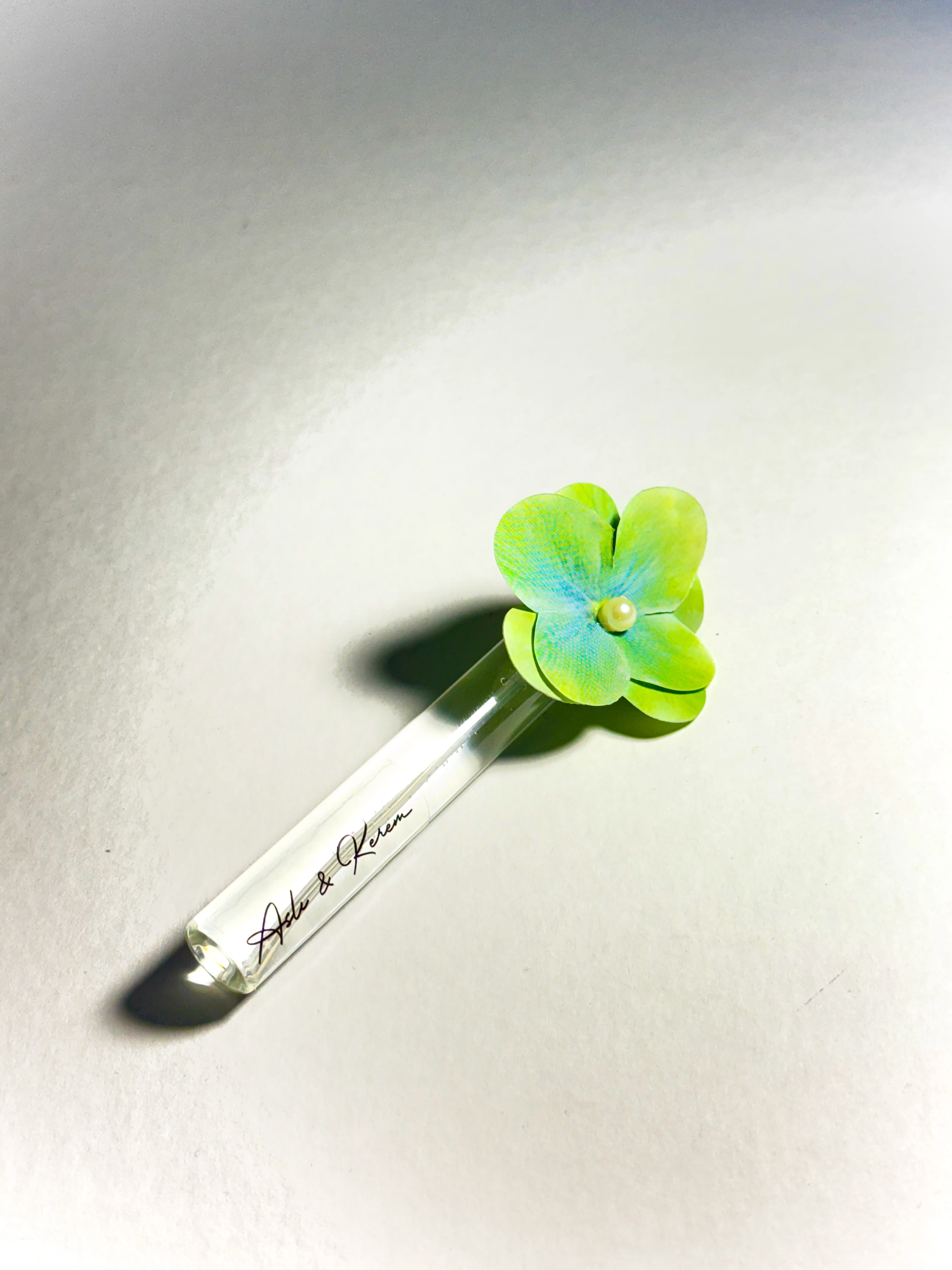 Fısfıs Cam Şişede Dekoratif Kolonya - Soft Yeşil- 20 Adet -Söz, Nişan, Düğün, Doğum Hediyelikleri