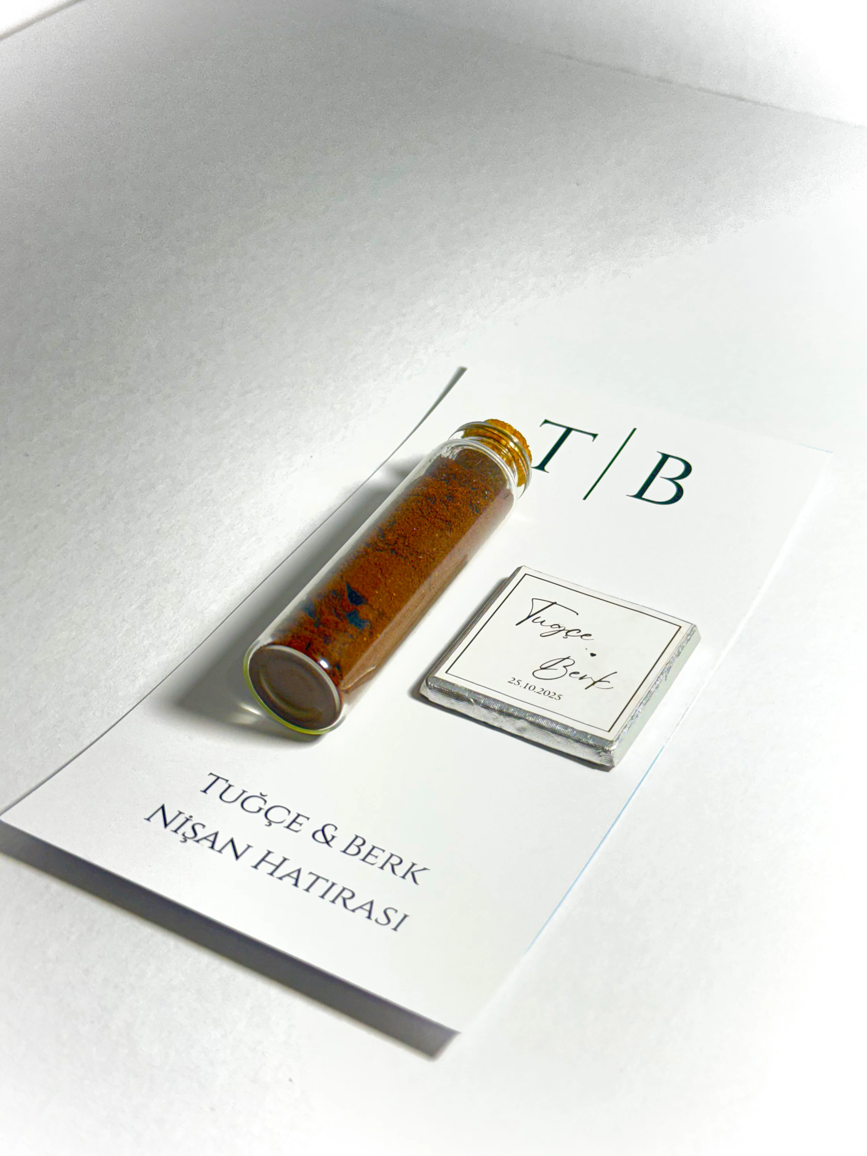 Kağıt Baskılı Türk Kahvesi ve Çikolata Seti - 20 Adet - Doğum, Söz, Nişan, Düğün Hediyelikleri