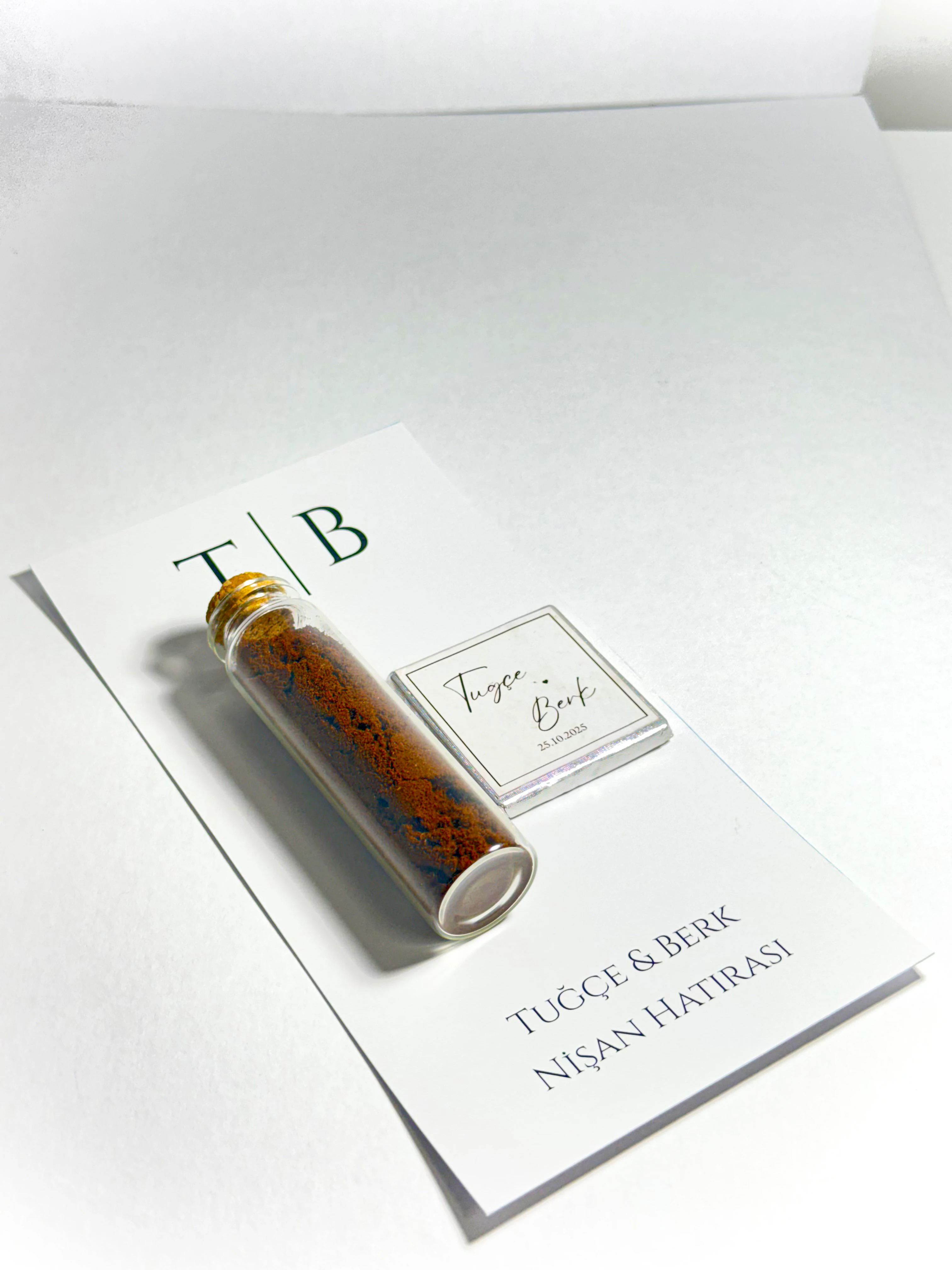 Kağıt Baskılı Türk Kahvesi ve Çikolata Seti - 20 Adet - Doğum, Söz, Nişan, Düğün Hediyelikleri