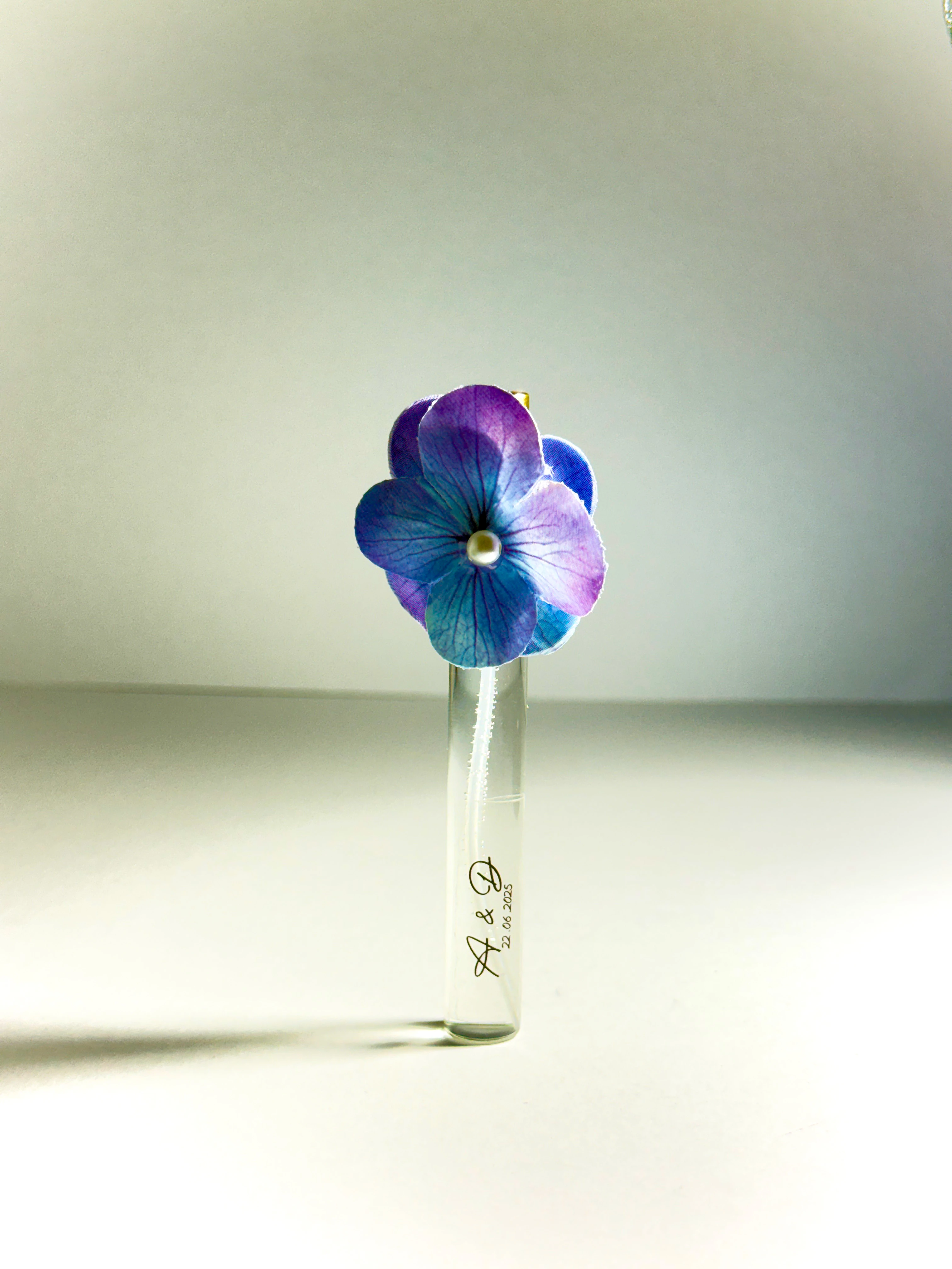 Fısfıs Cam Şişede Dekoratif Kolonya - Soft Mavi- 20 Adet -Söz, Nişan, Düğün, Doğum Hediyelikleri