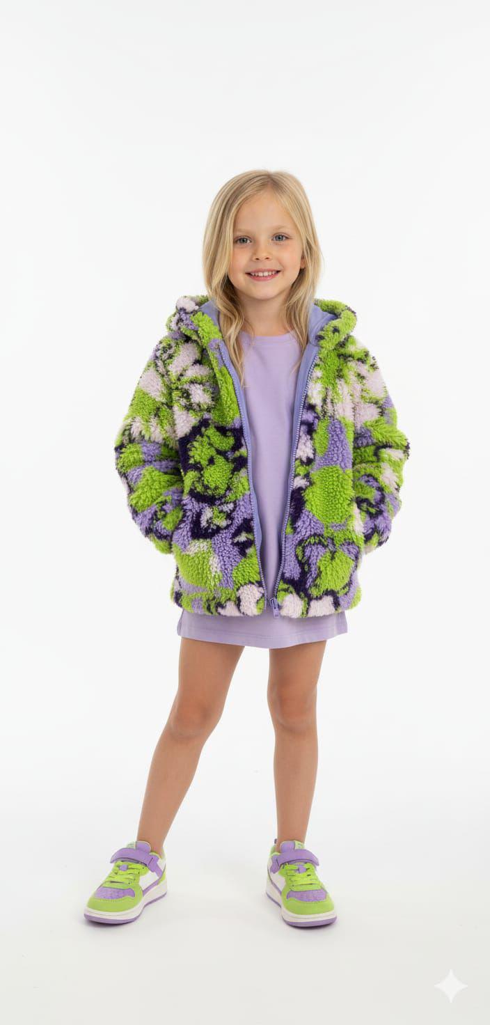 Kapüşonlu Peluş Mont