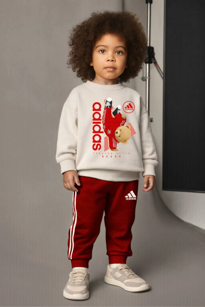 Kırmızı Ayıcık Baskılı Takım