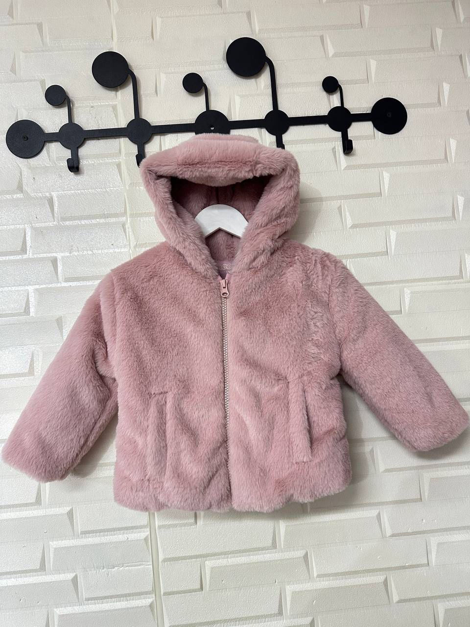 Pembe Peluş Mont