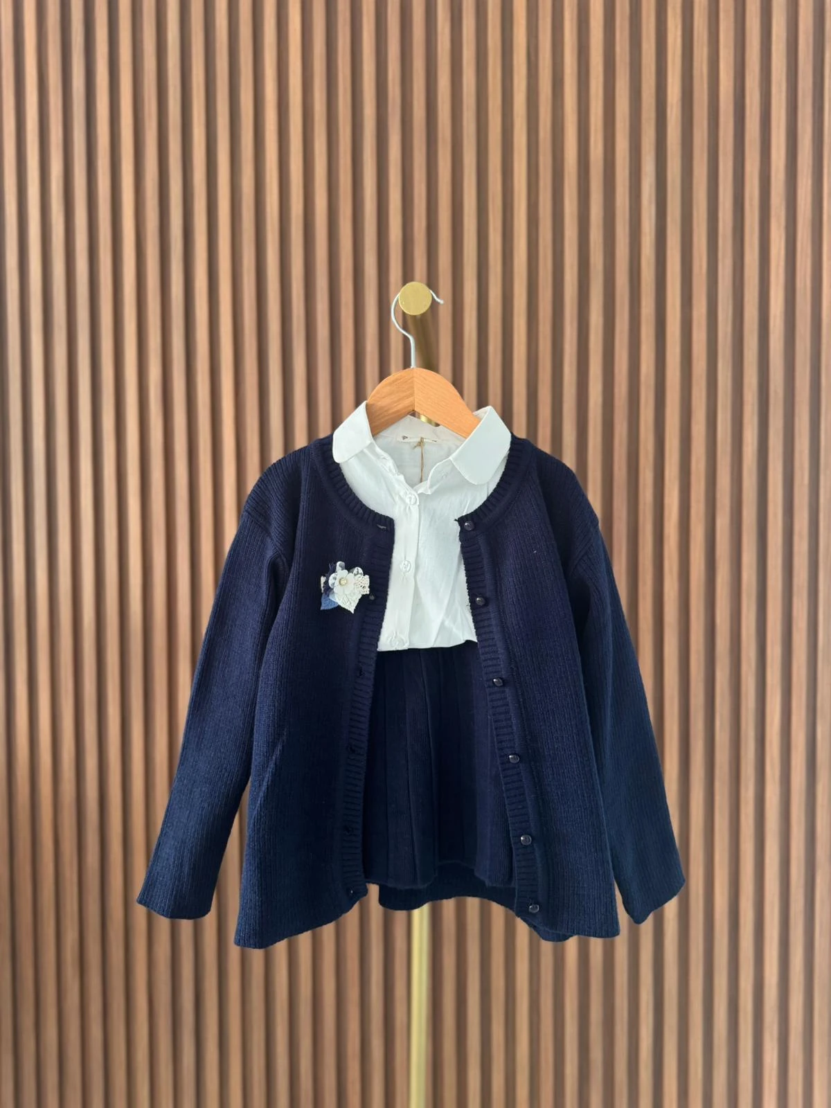 Lacivert Hırkalı Etekli Takım