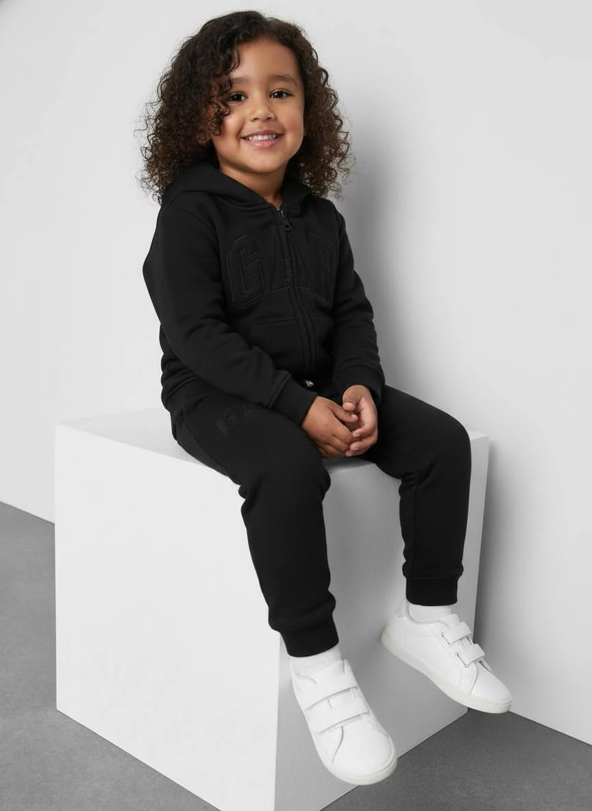 Unisex Siyah Hırkalı Takım