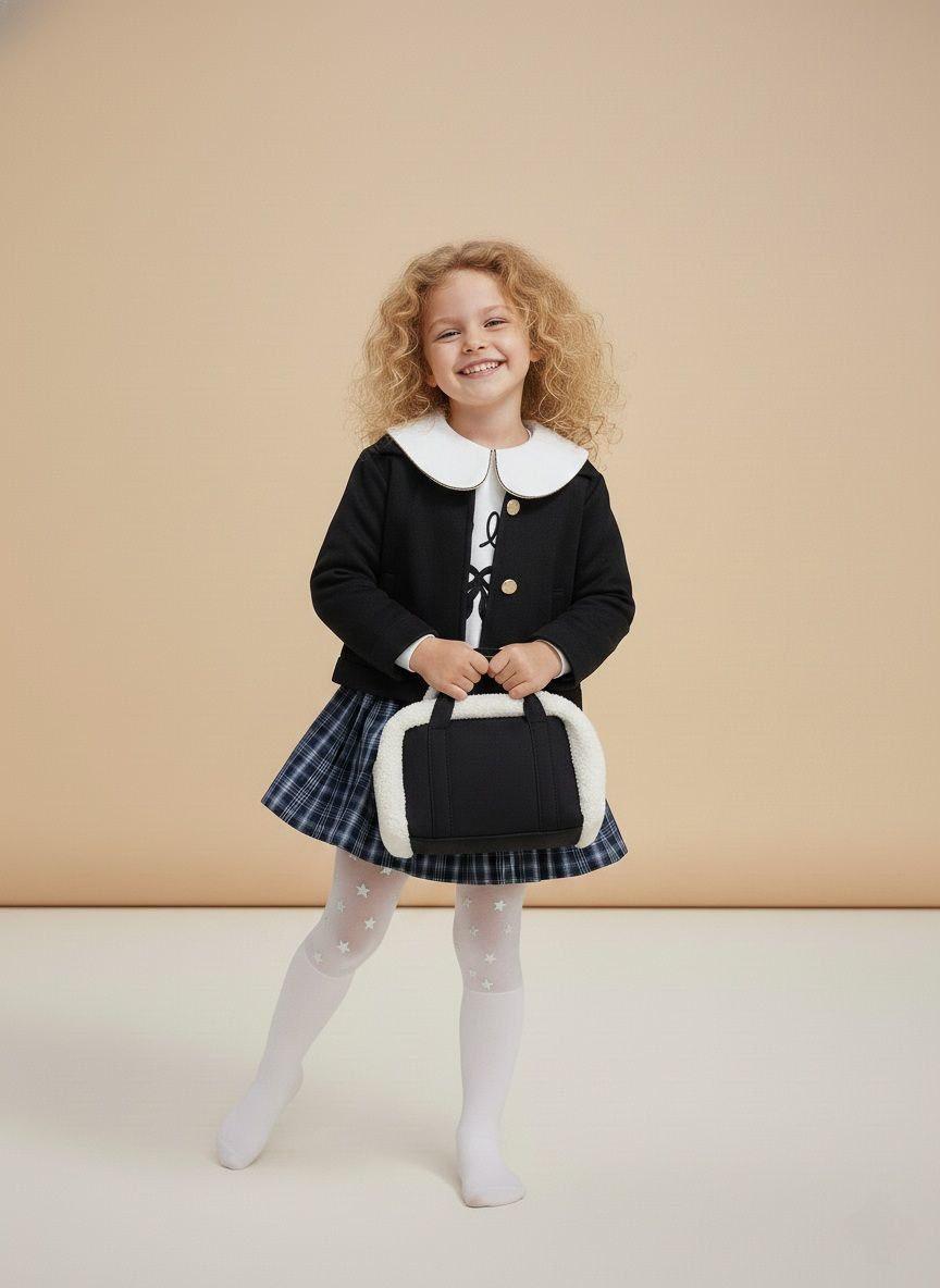 Süet Ceketli Çantalı 4lü Takım