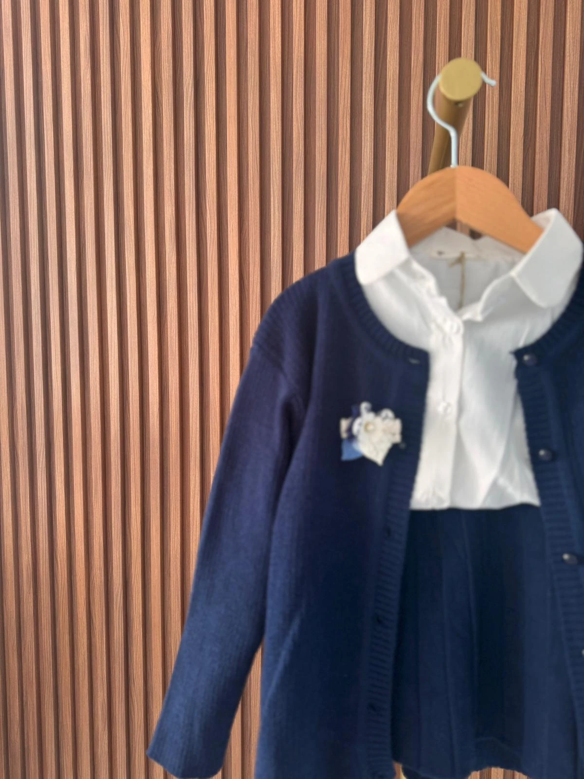 Lacivert Hırkalı Etekli Takım