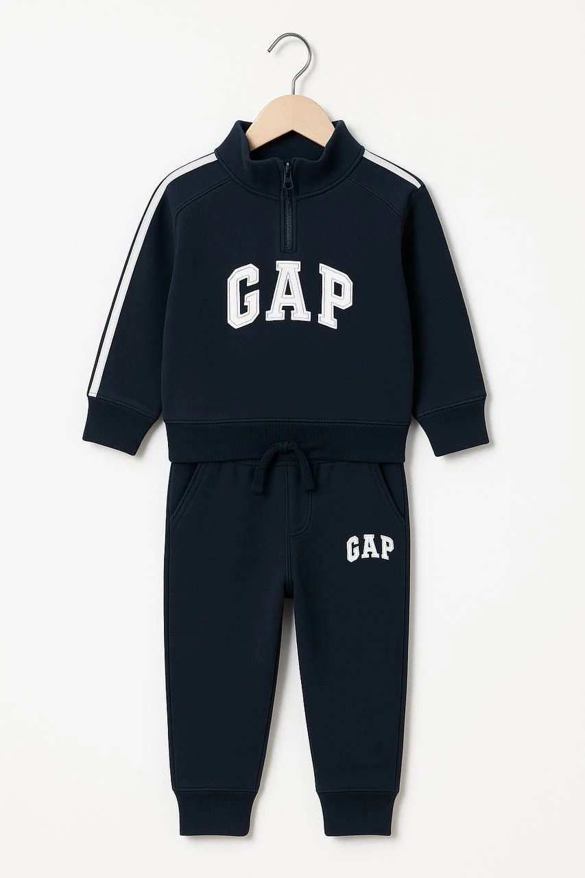 Fermuarlı Çizgili Eşofman Takımı