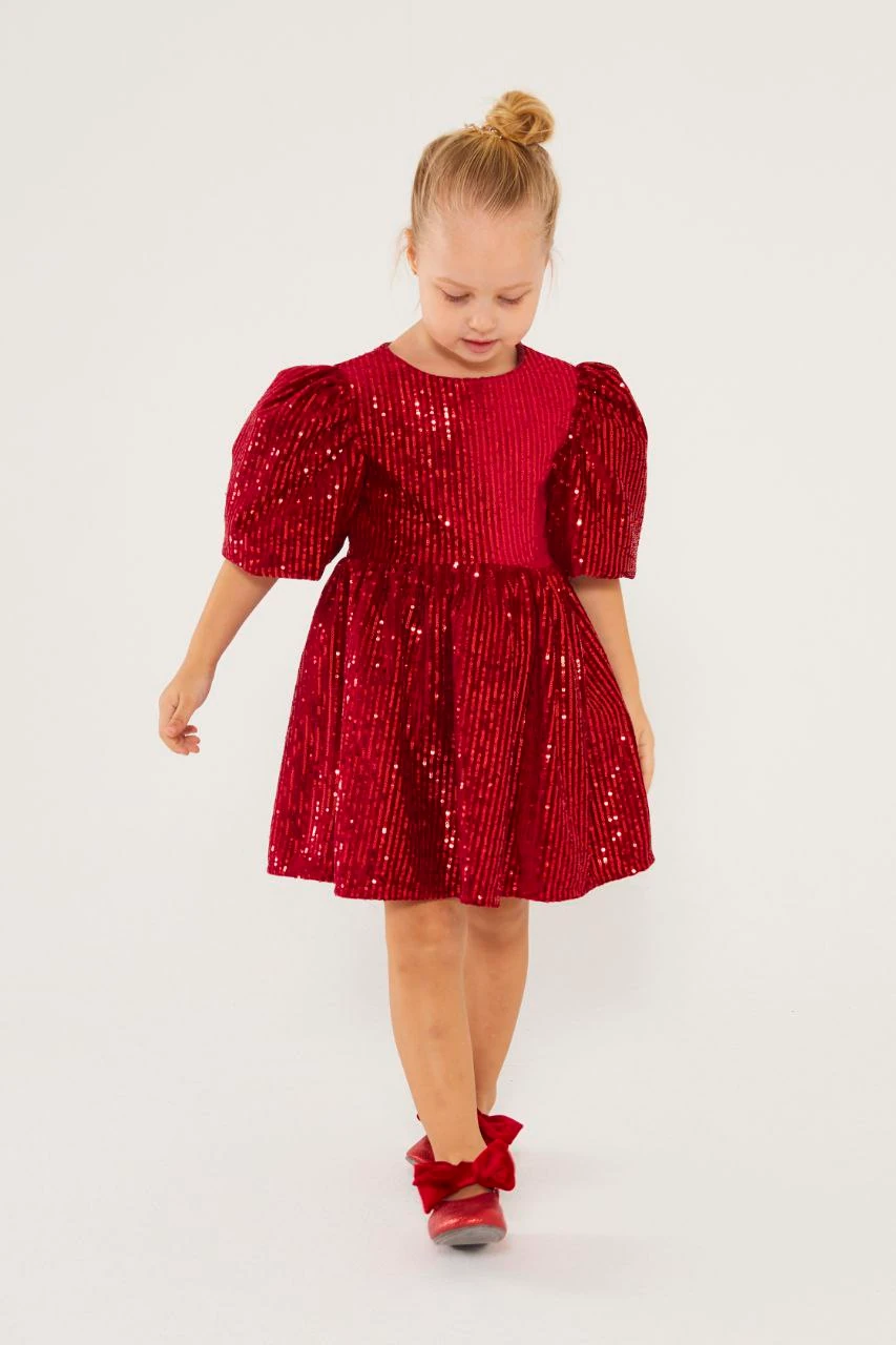 Pullu Balon Kol Elbise ( Bir Beden Büyük Tercih Edebilirsiniz.)