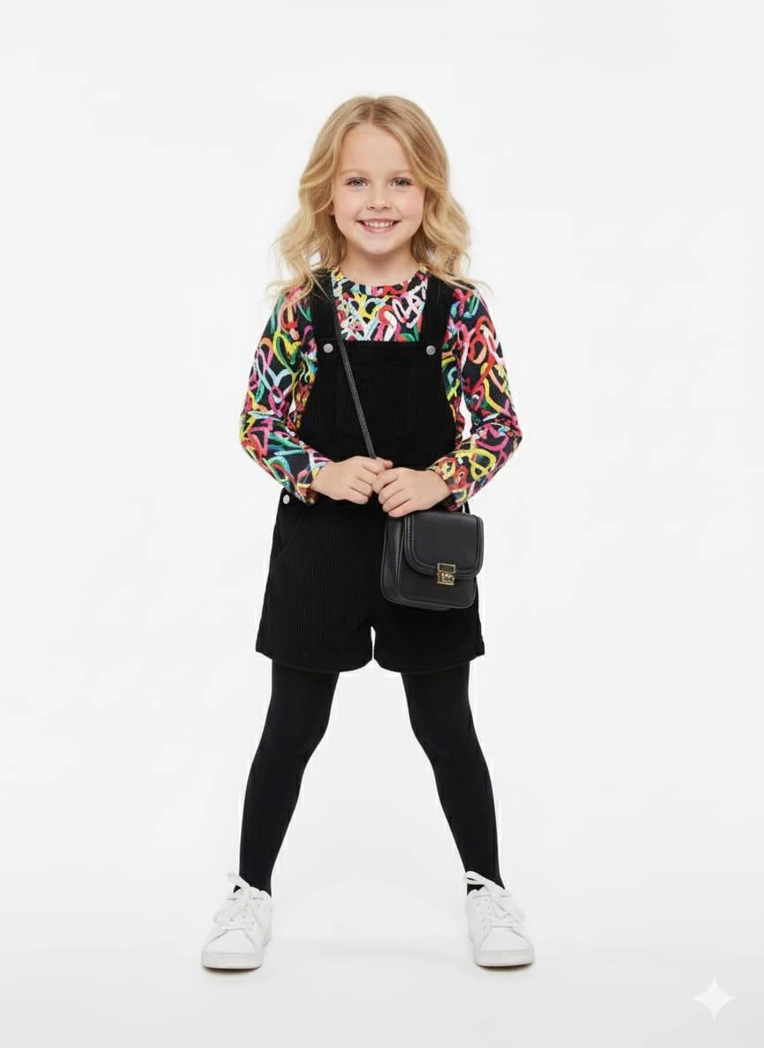 Siyah Kadife Tulum Bluz