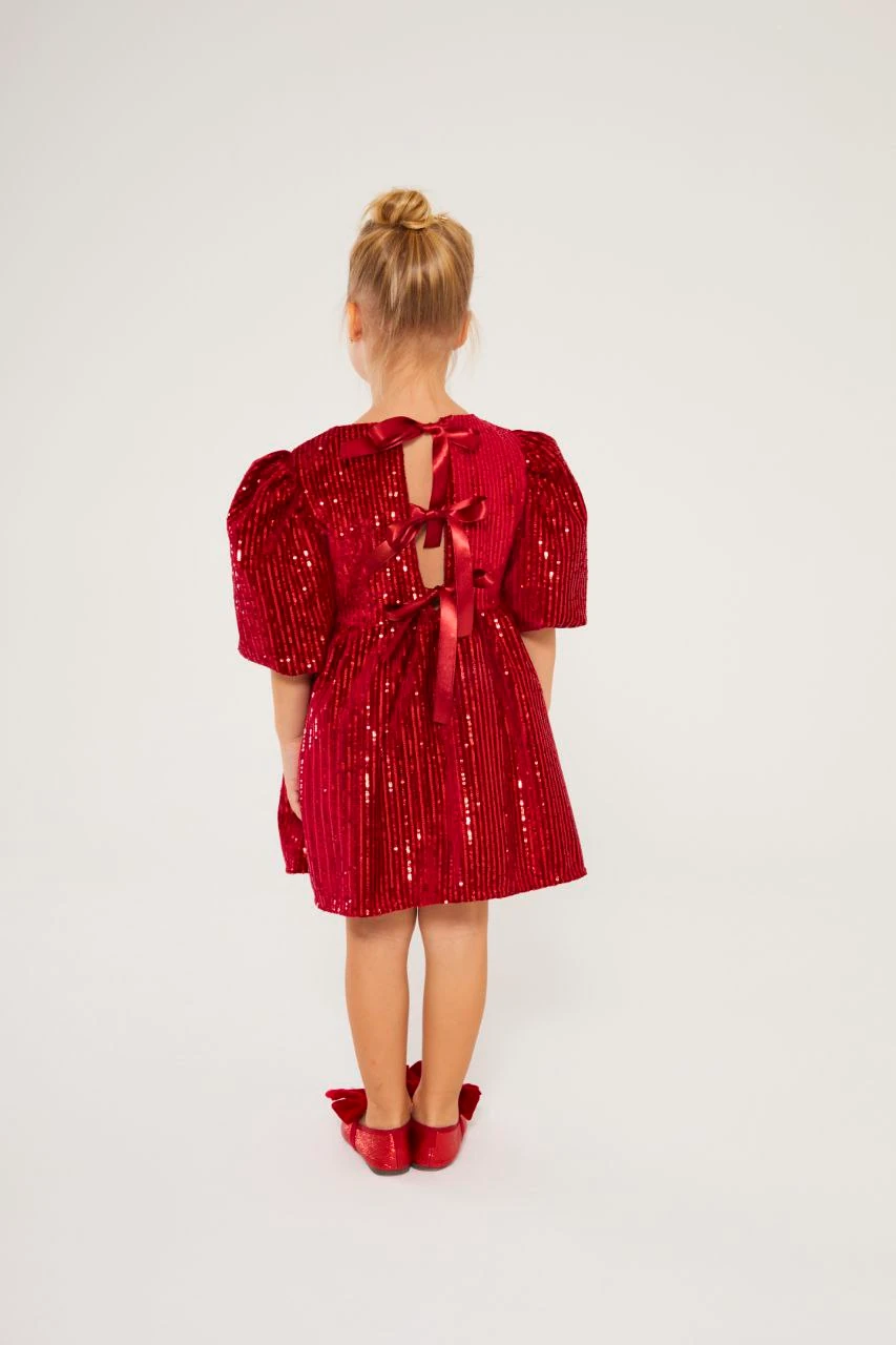 Pullu Balon Kol Elbise ( Bir Beden Büyük Tercih Edebilirsiniz.)