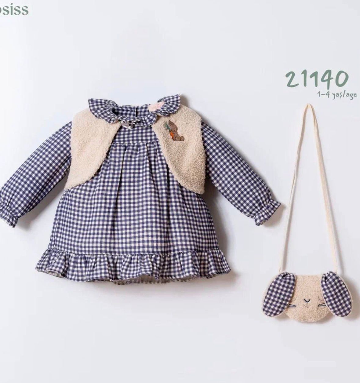 Peluş Çantalı Elbise